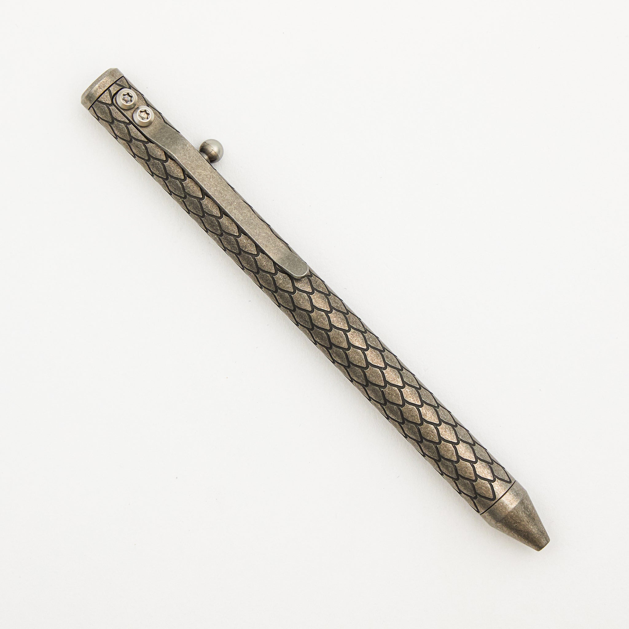 Full Size TiBolt Pen - Titanium Stonewashed Dragon