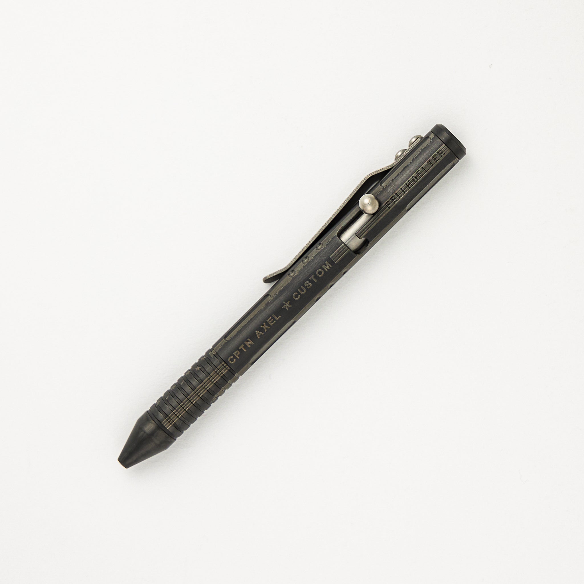 Fellhoelter/Cptn Axel G2 TiBolt Pen – Copper/Black Nickel "Stars N Stripes" Zirconium Tip & Cap