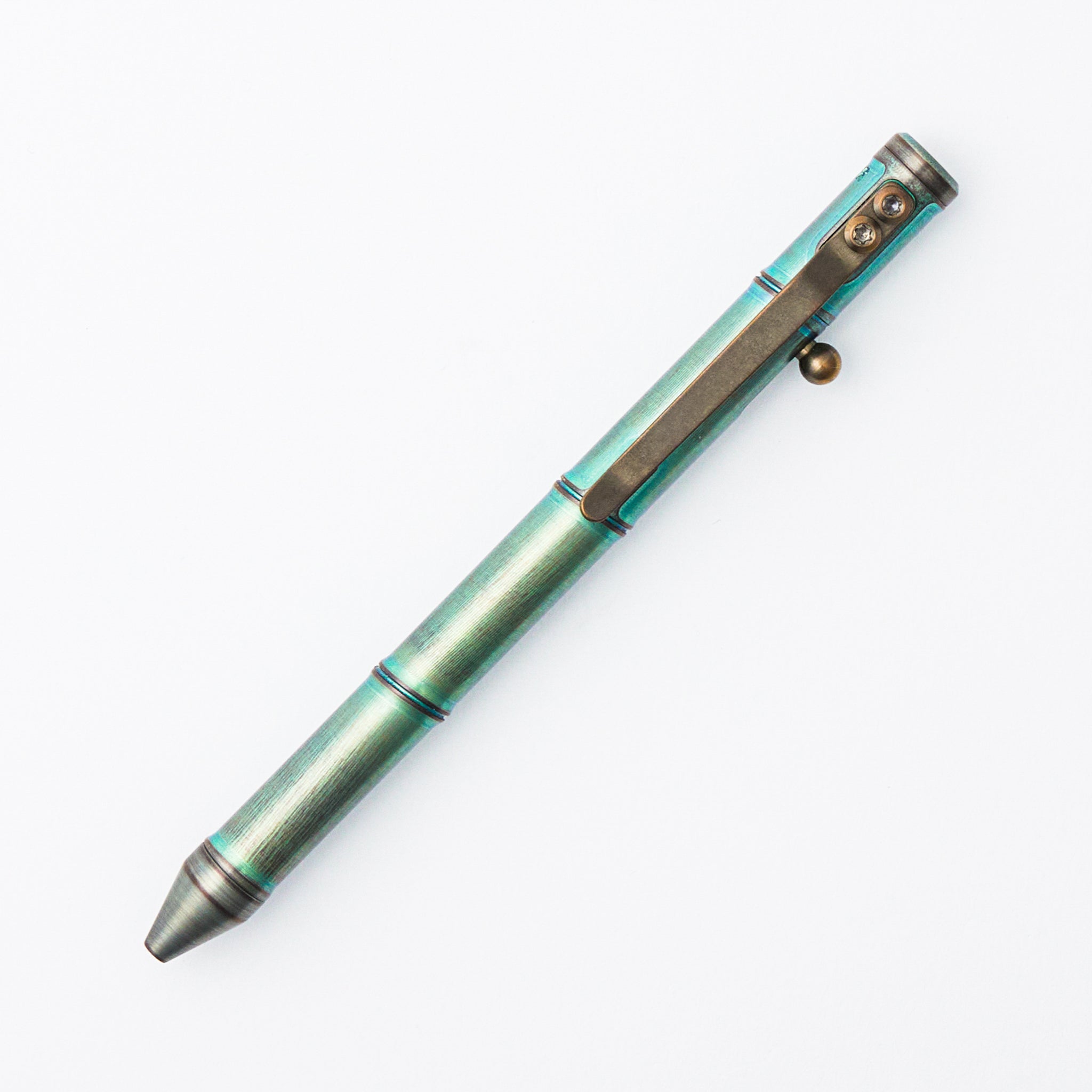 Cptn Axel Full Size TiBolt Pen - Green Bamboo Titanium