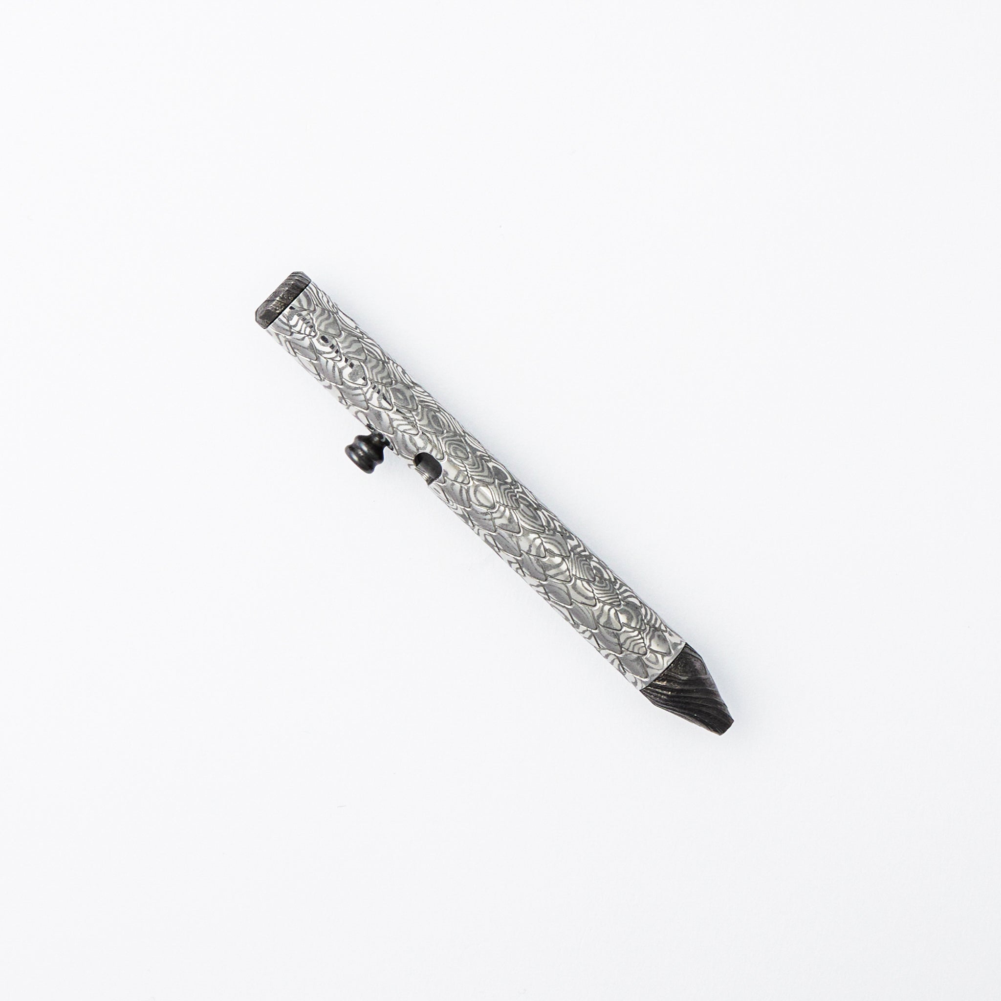 Cptn Axel TinyBolt Pen – Damasteel Dragon Black Nickel Mokume Tip & Hardware