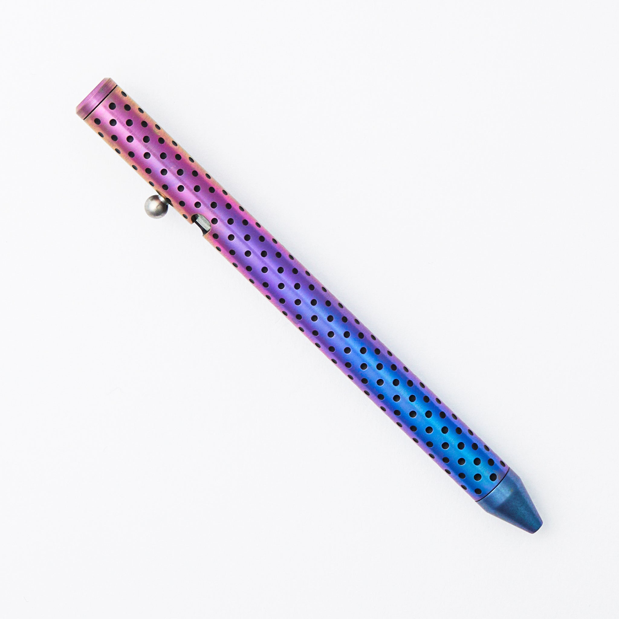 Cptn Axel Full Size TiBolt Pen - Spectrum Dotted Titanium W/ Damasteel Bolt