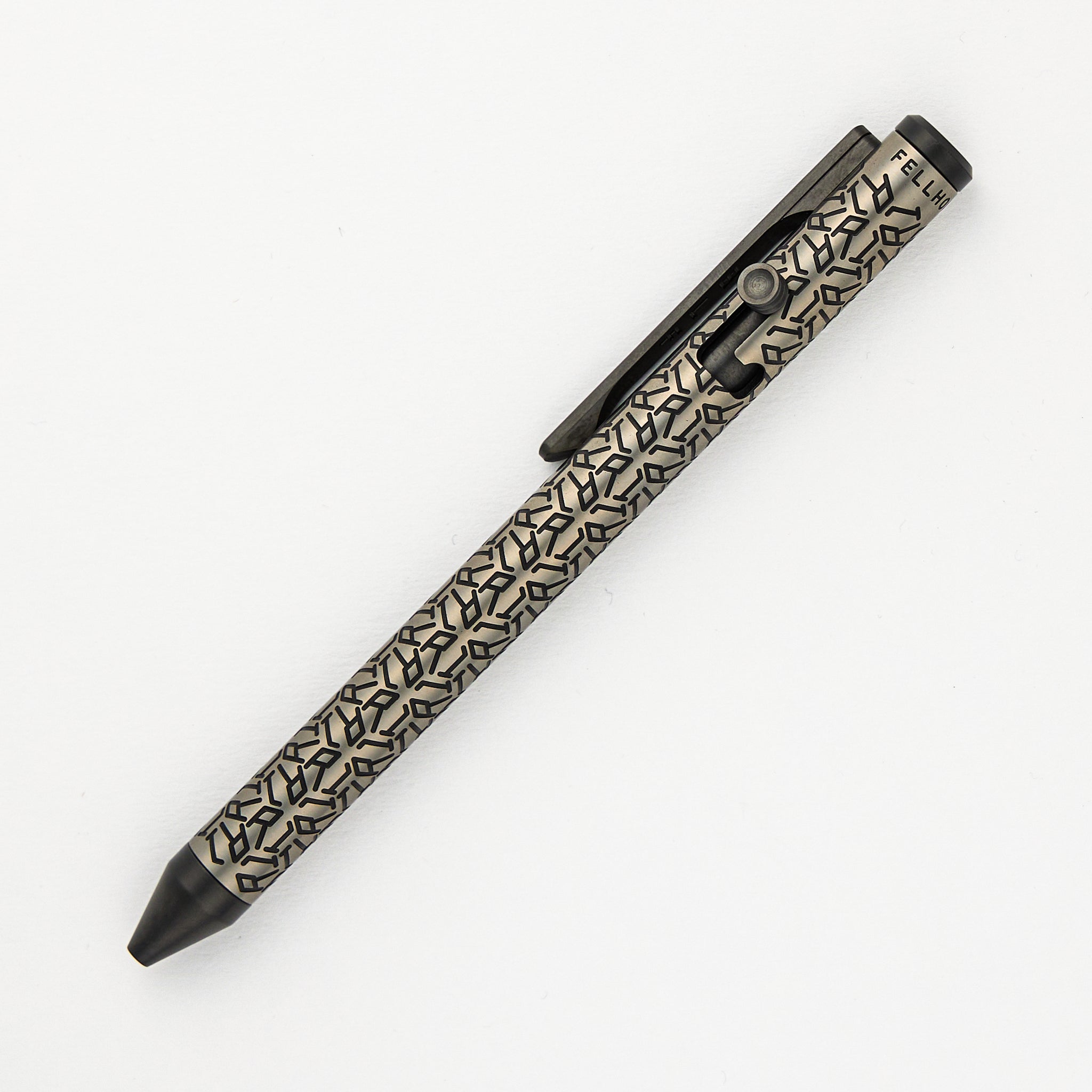 Fellhoelter/Cptn Axel Full Size TiBolt Pen – Titanium/Zirconium “Tuxedo” R1P