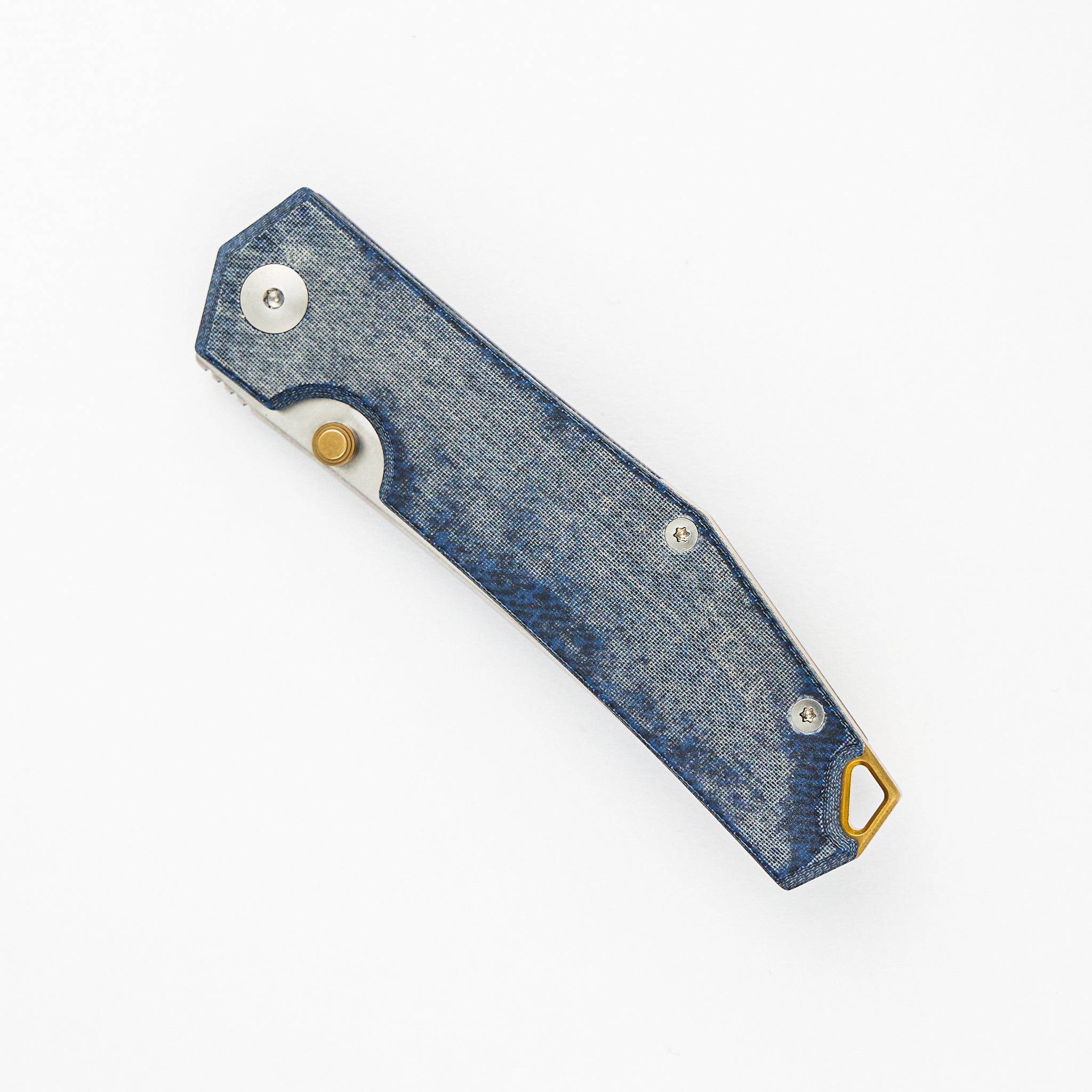 GiantMouse Clyde - Denim Micarta - Brass