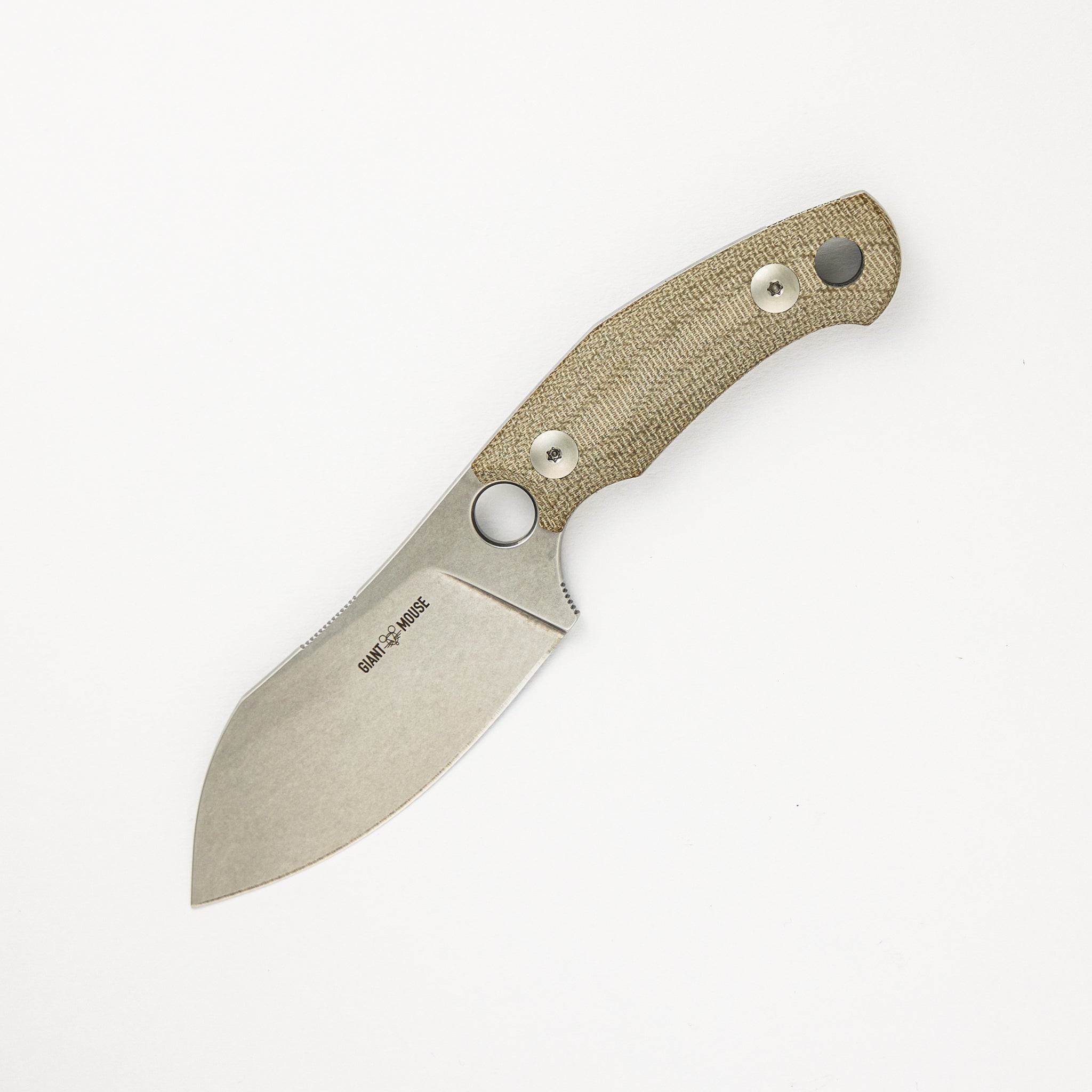 GMF1-XL - Fixed Blade - GREEN CANVAS MICARTA