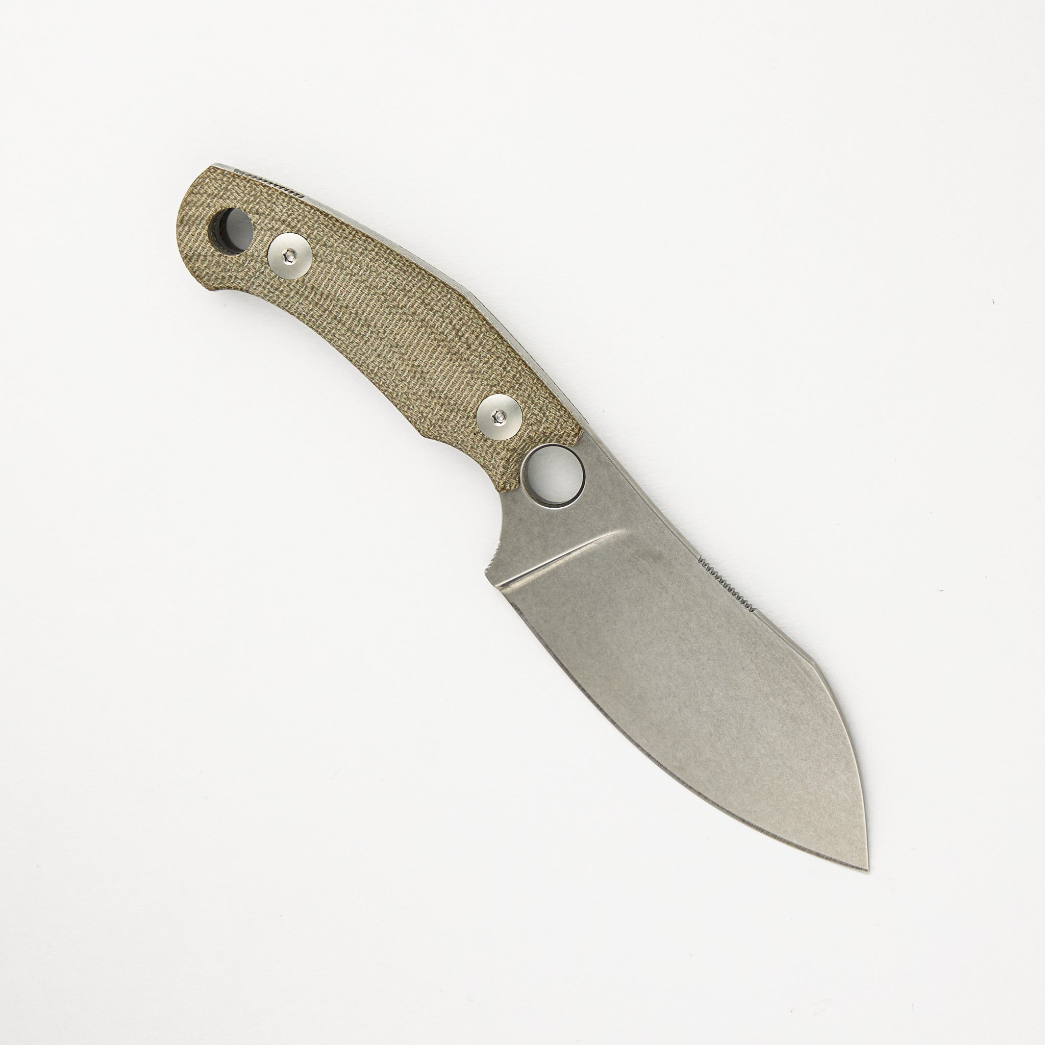 GMF1-XL - Fixed Blade - GREEN CANVAS MICARTA