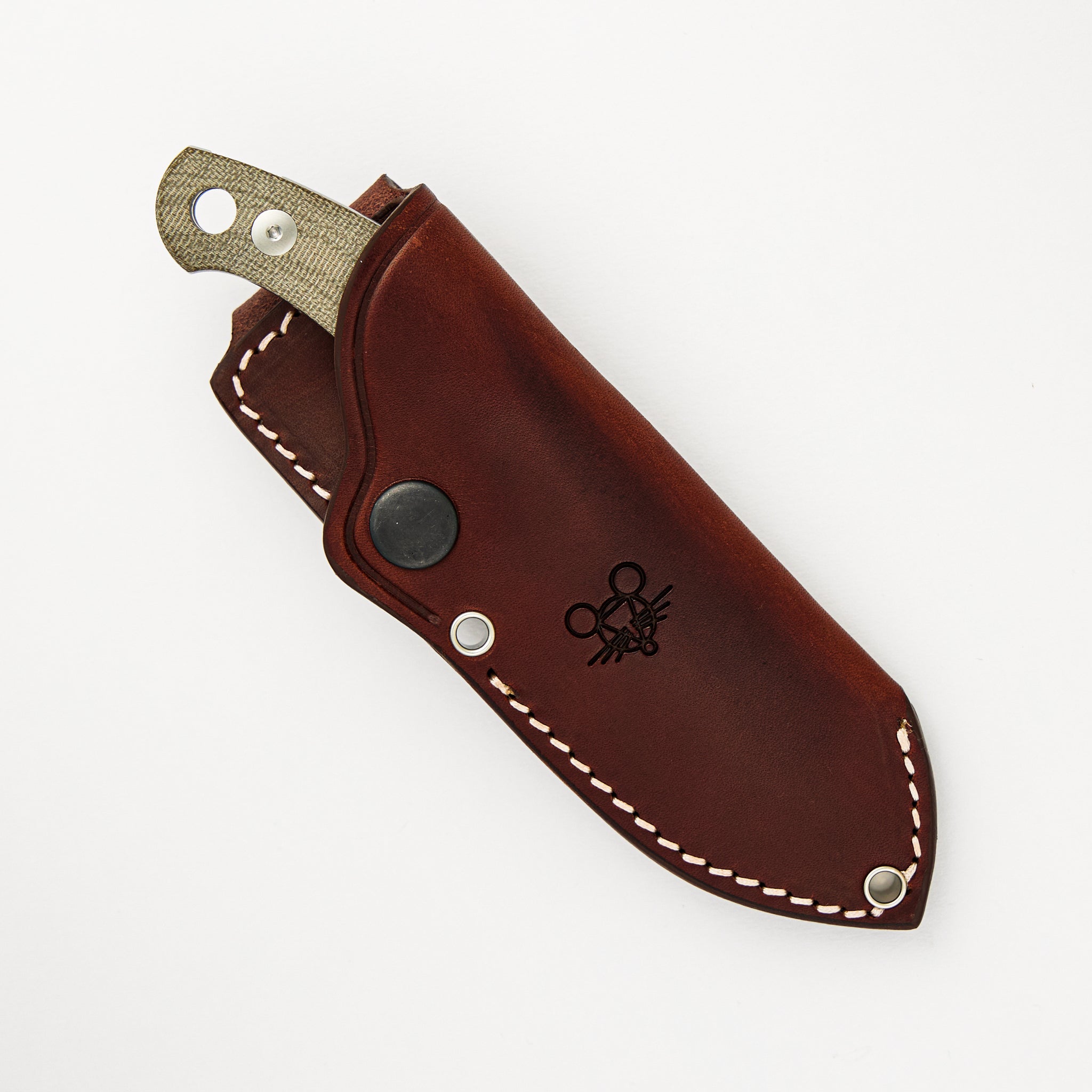 GiantMouse - GMF1-XL - Fixed Blade - GREEN CANVAS MICARTA