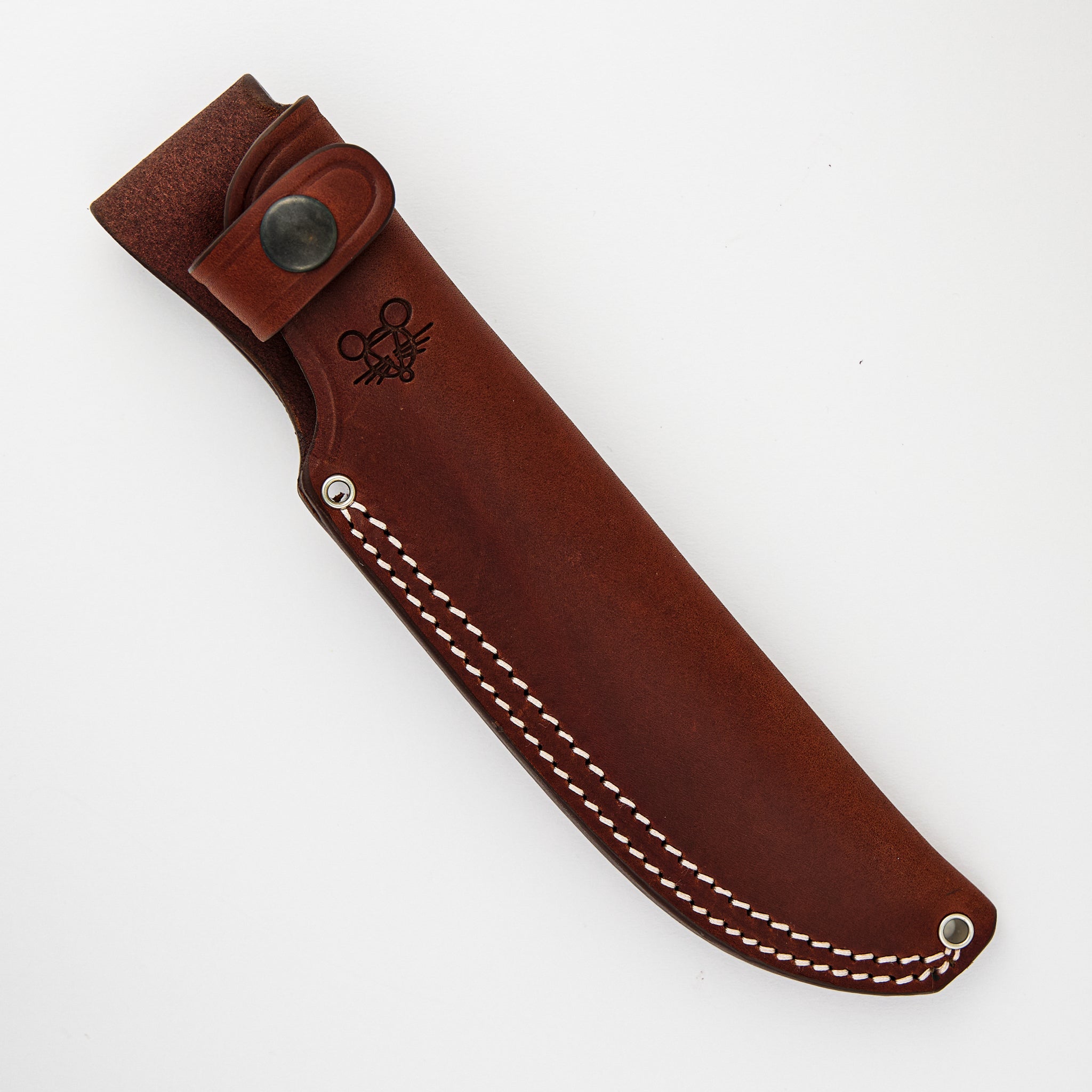 GiantMouse - GMF4 - Fixed Blade - Red Canvas Micarta - PVD