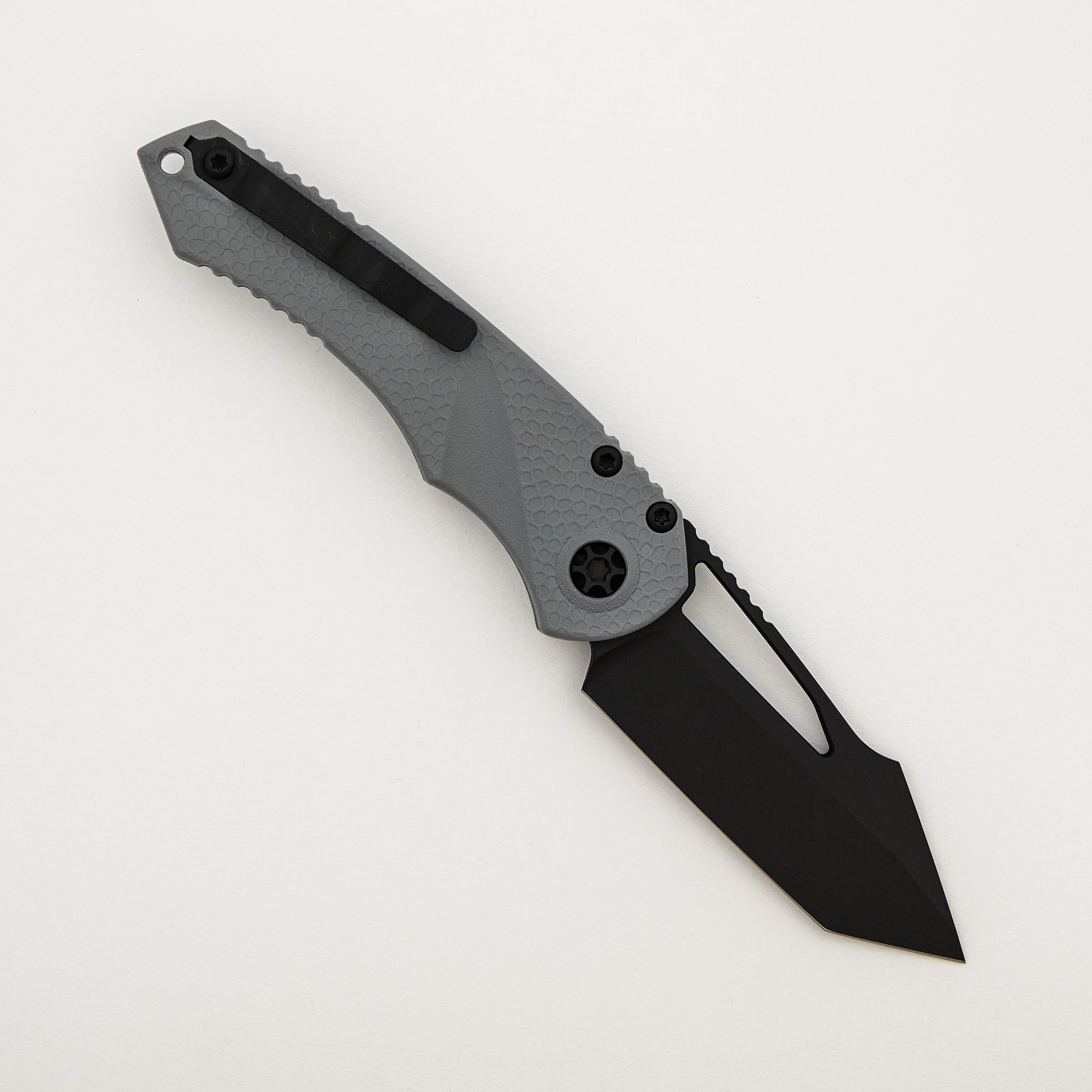 Mini Pariah Manual - Tanto Black - Grey Handle