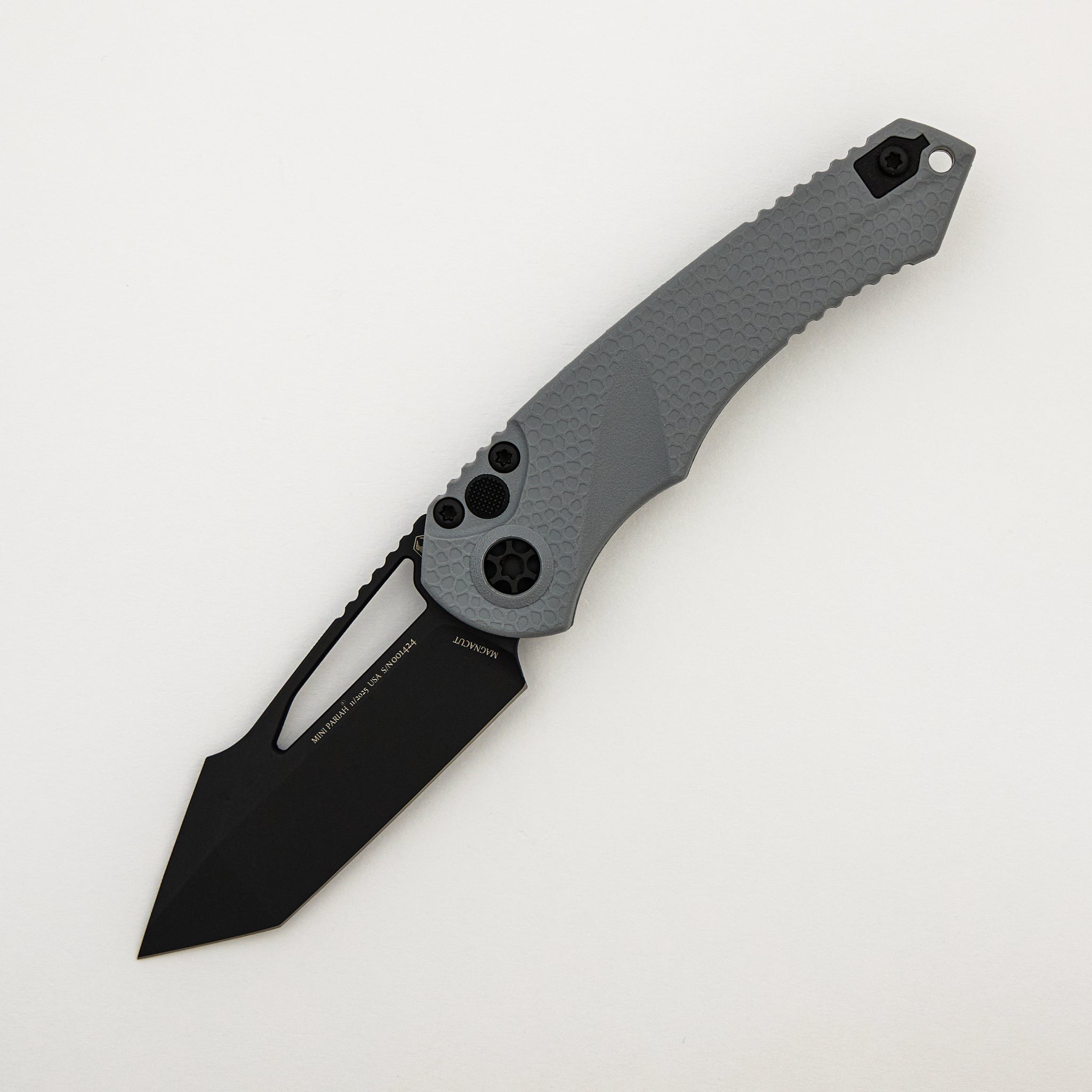 Mini Pariah Manual - Tanto Black - Grey Handle