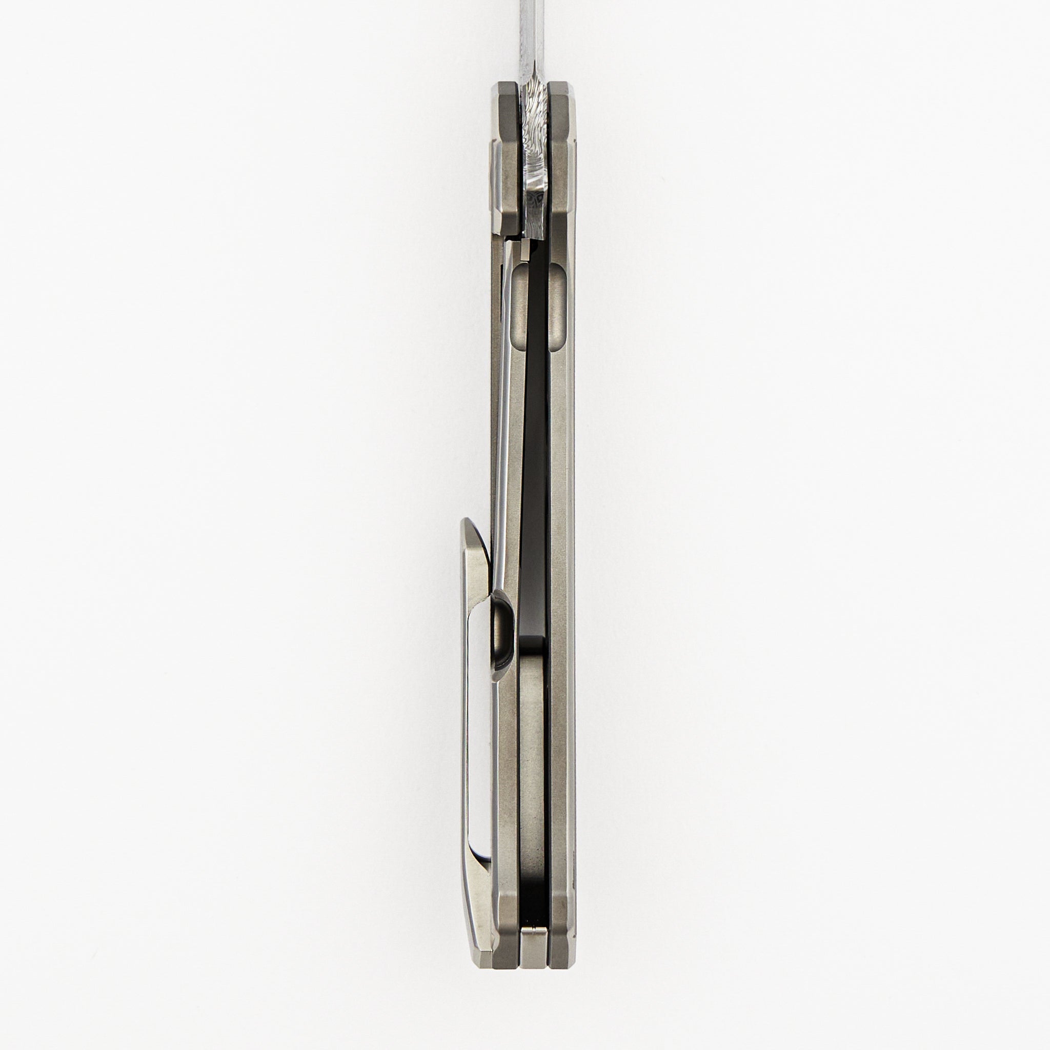 Mini Veli - Textured Titanium Handle - Damasteel Grabak Blade