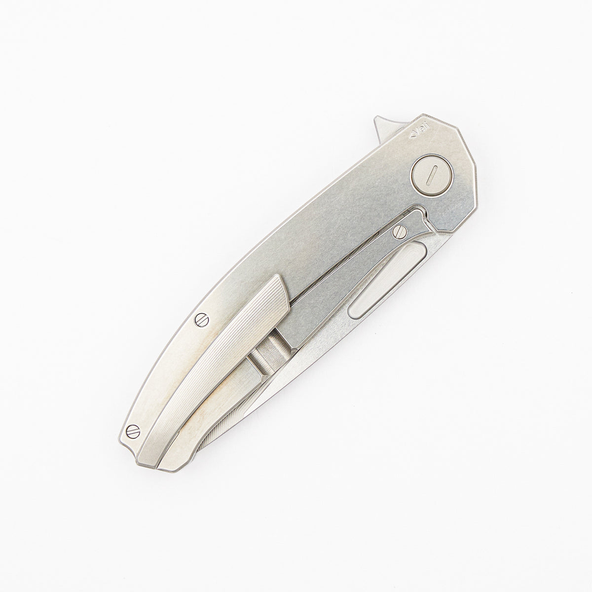 Mini Veli - Titanium Handle - RWL-34 Blade - Silver Accents