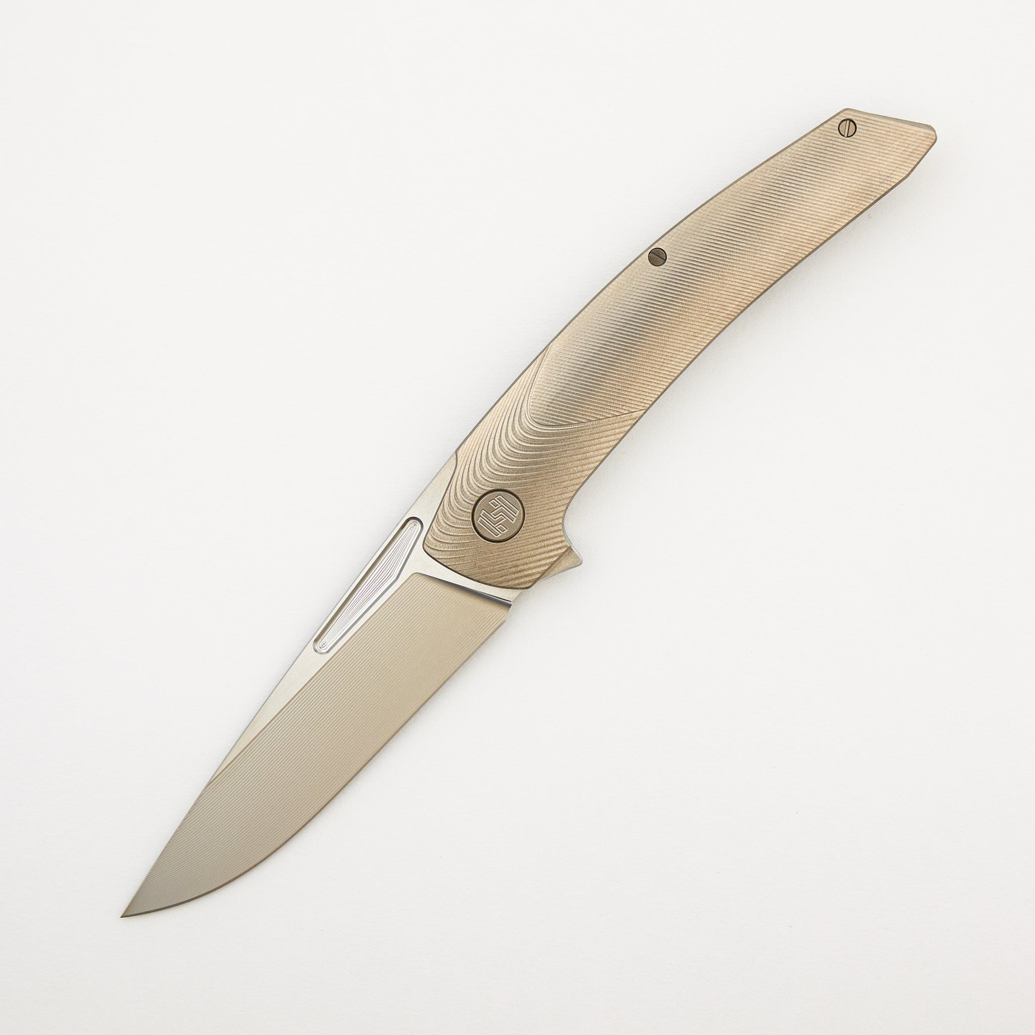 Model T Gen. 2 - Titanium Handle W/ Bolster Milling - RWL-34 Blade