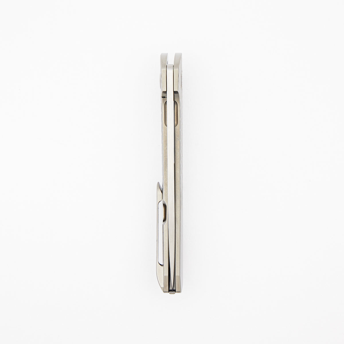 Model T Gen. 2 - Titanium Handle W/ Fade HoneyComb Milling - RWL-34 Blade - Silver Accents