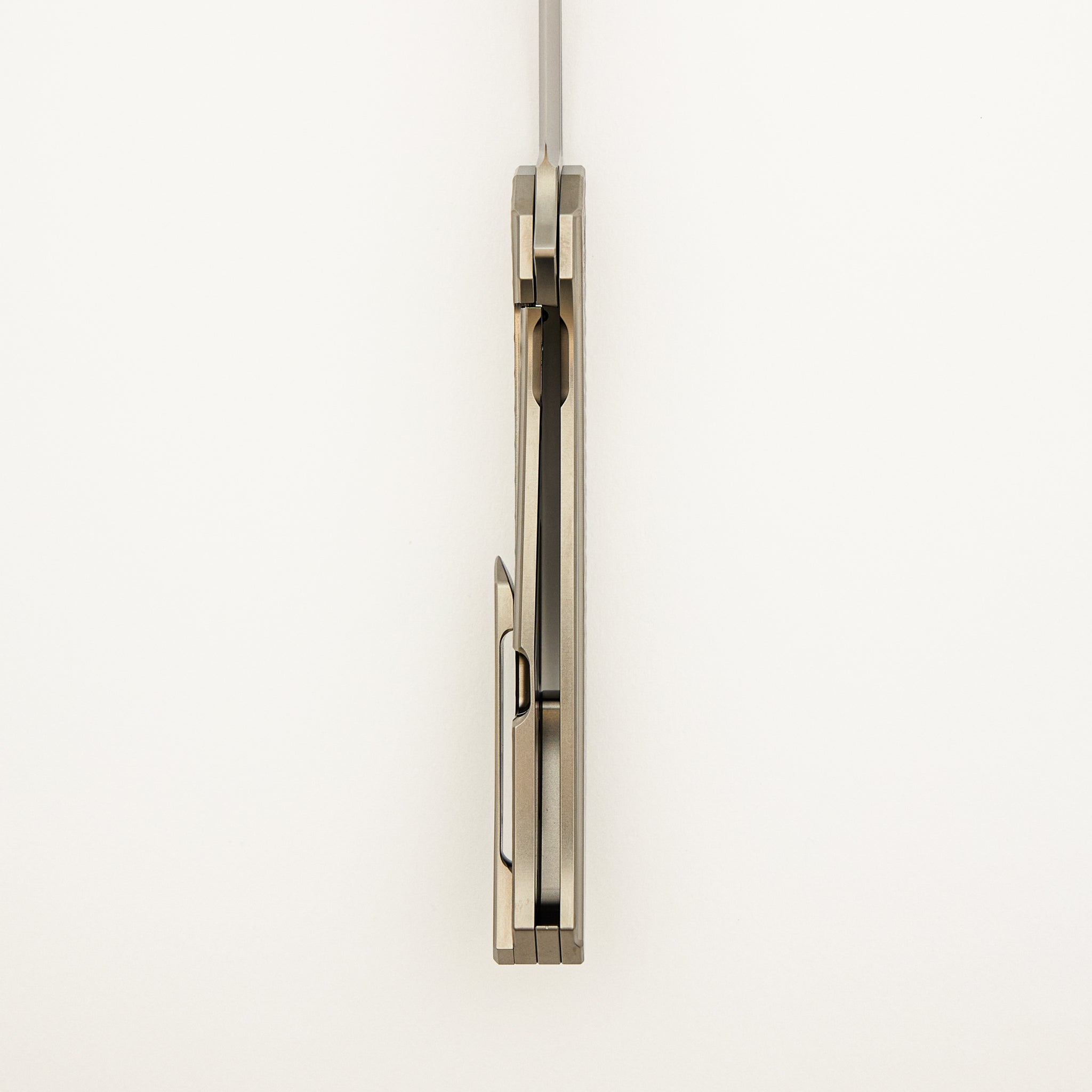 Veli - Titanium Handle W/ Honeycomb Milling - RWL-34 Blade - Blasted Accents