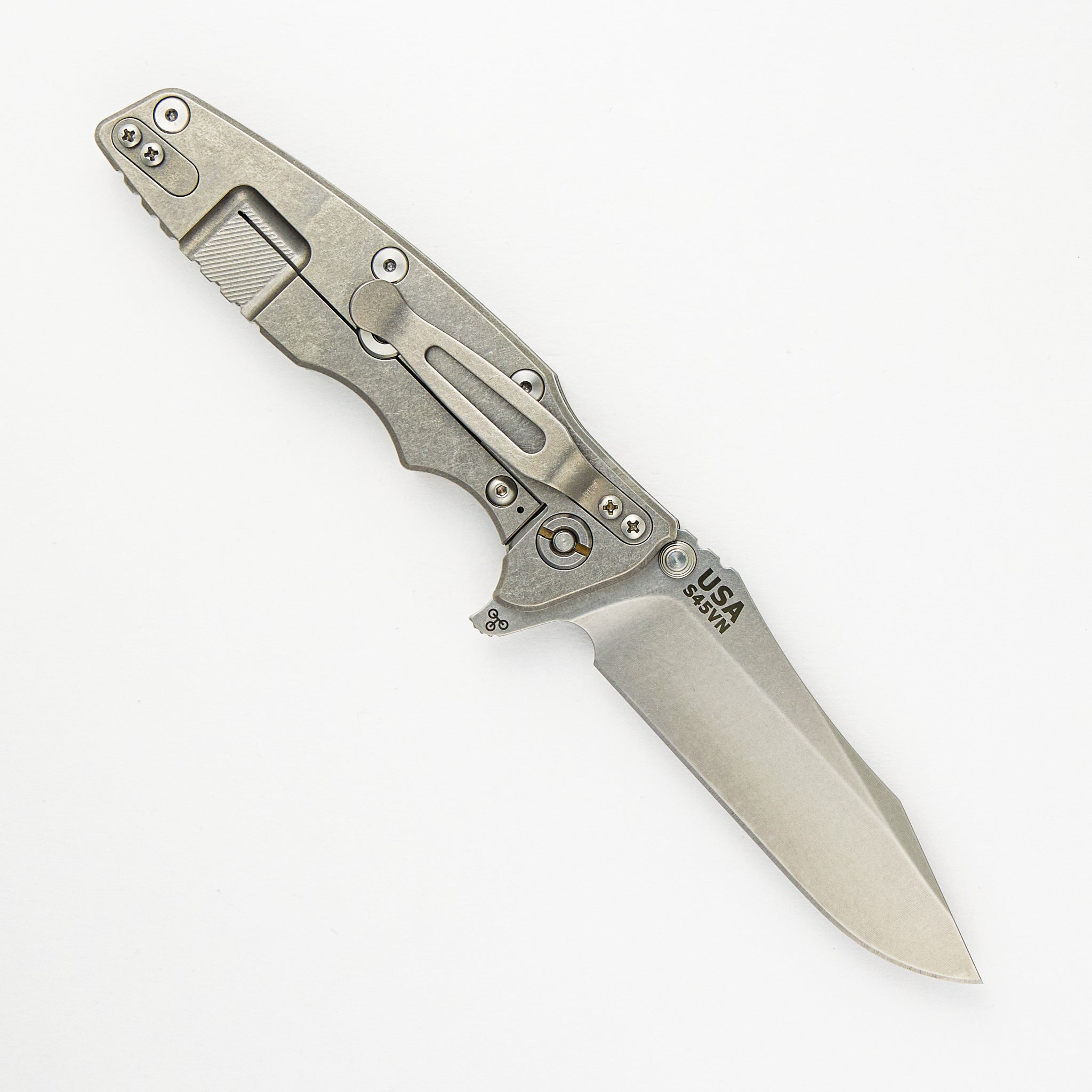 Eklipse 3.5" - S45VN Spearpoint - Tri-Way - Stonewash - OD Green G10