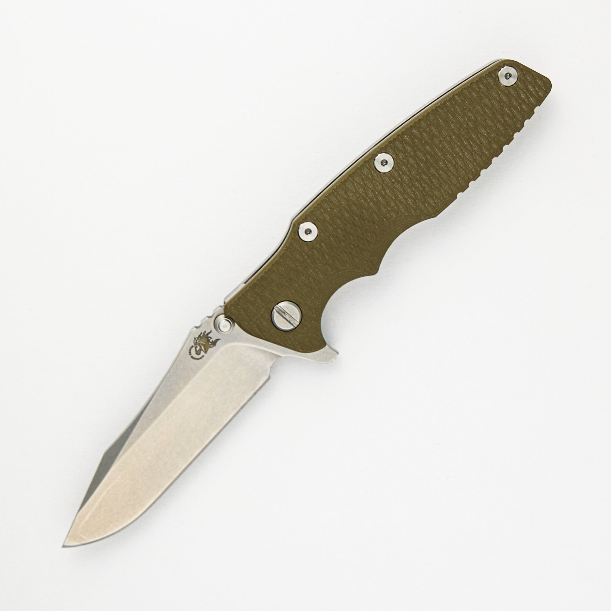 Hinderer Knives Eklipse 3.5" - S45VN Spearpoint - Tri-Way - Stonewash - OD Green G10