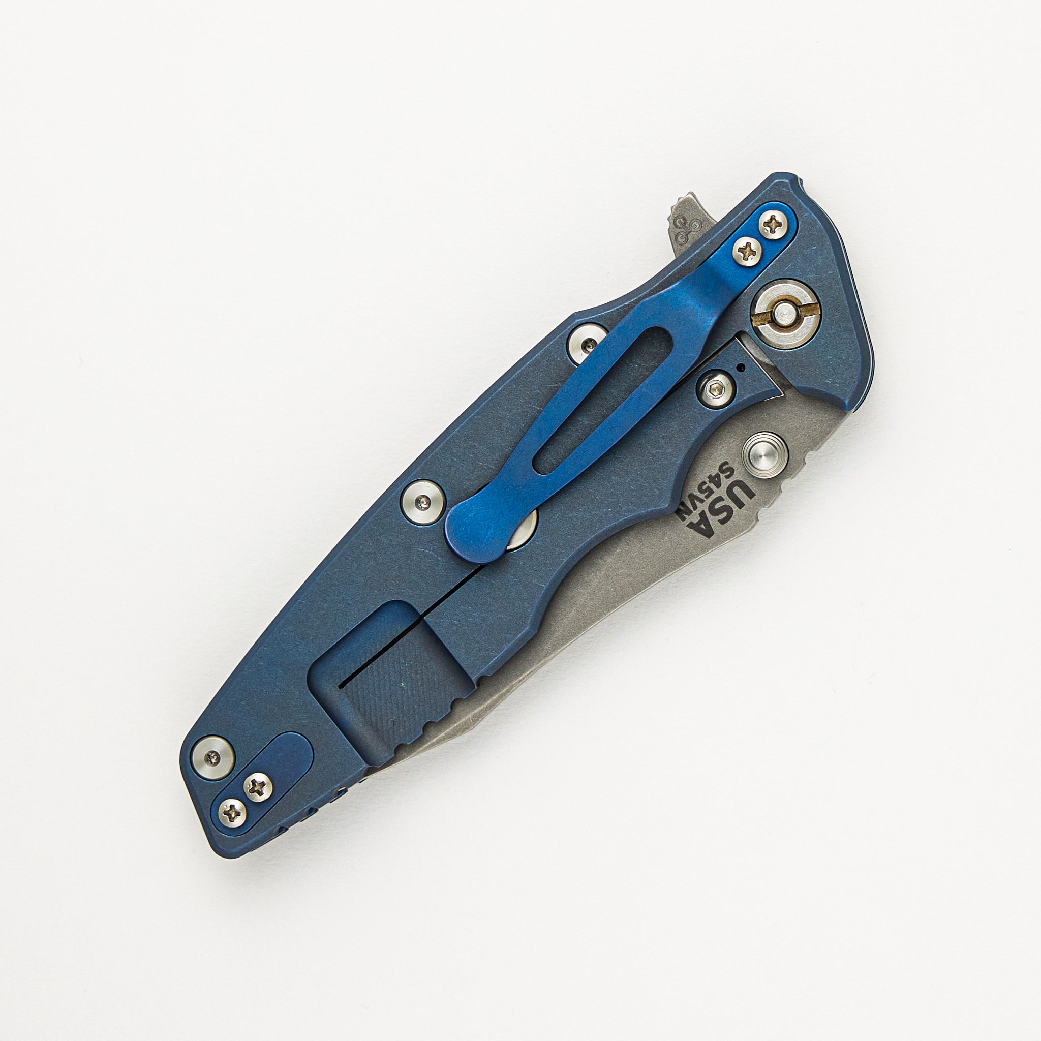 Hinderer Knives Eklipse 3.5" - Slicer S45VN Blade - Hollow Grind - Tri-Way - Battle Blue - Black G10