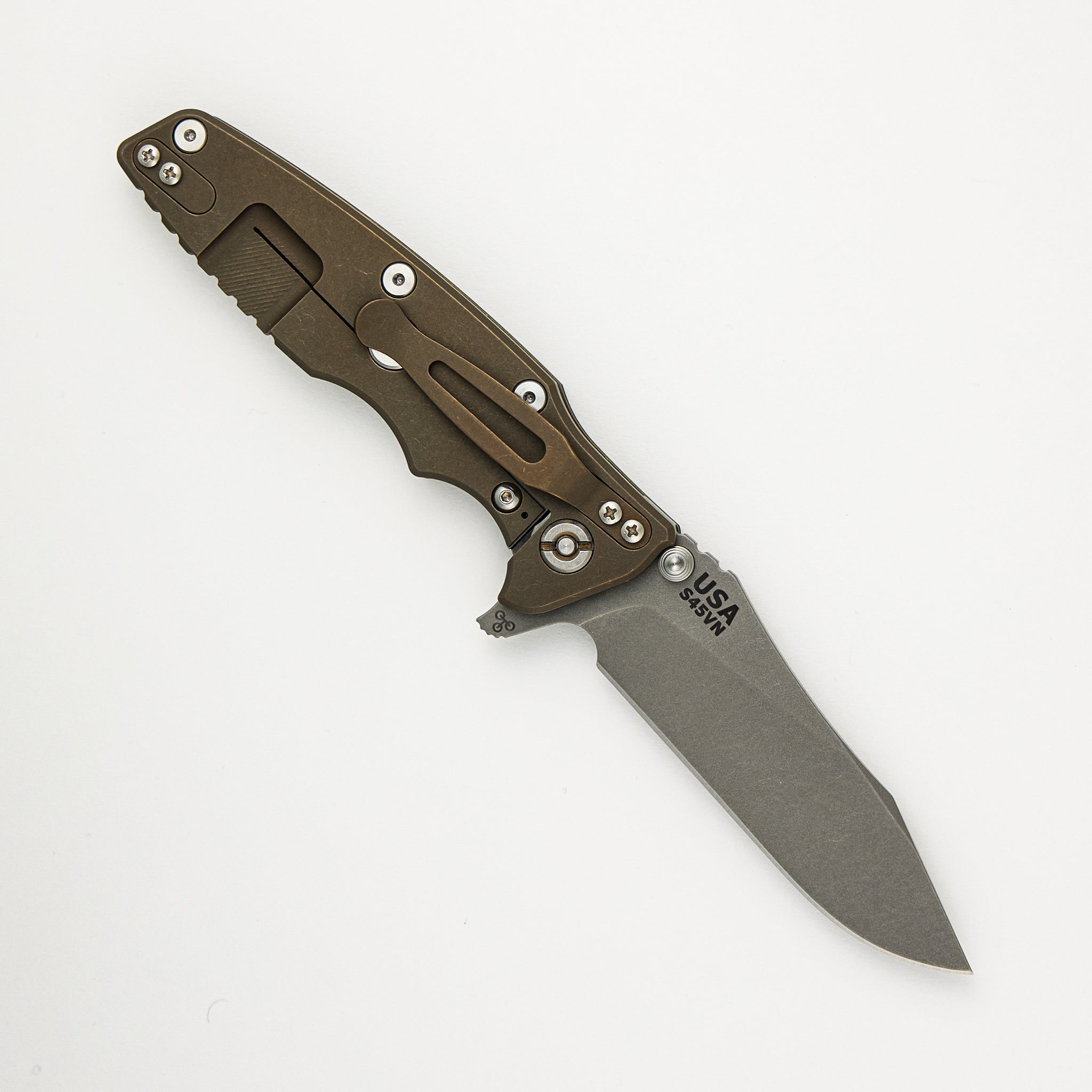 Eklipse 3.5" - Slicer S45VN Blade - Hollow Grind - Tri-Way - Battle Bronze - Black G10