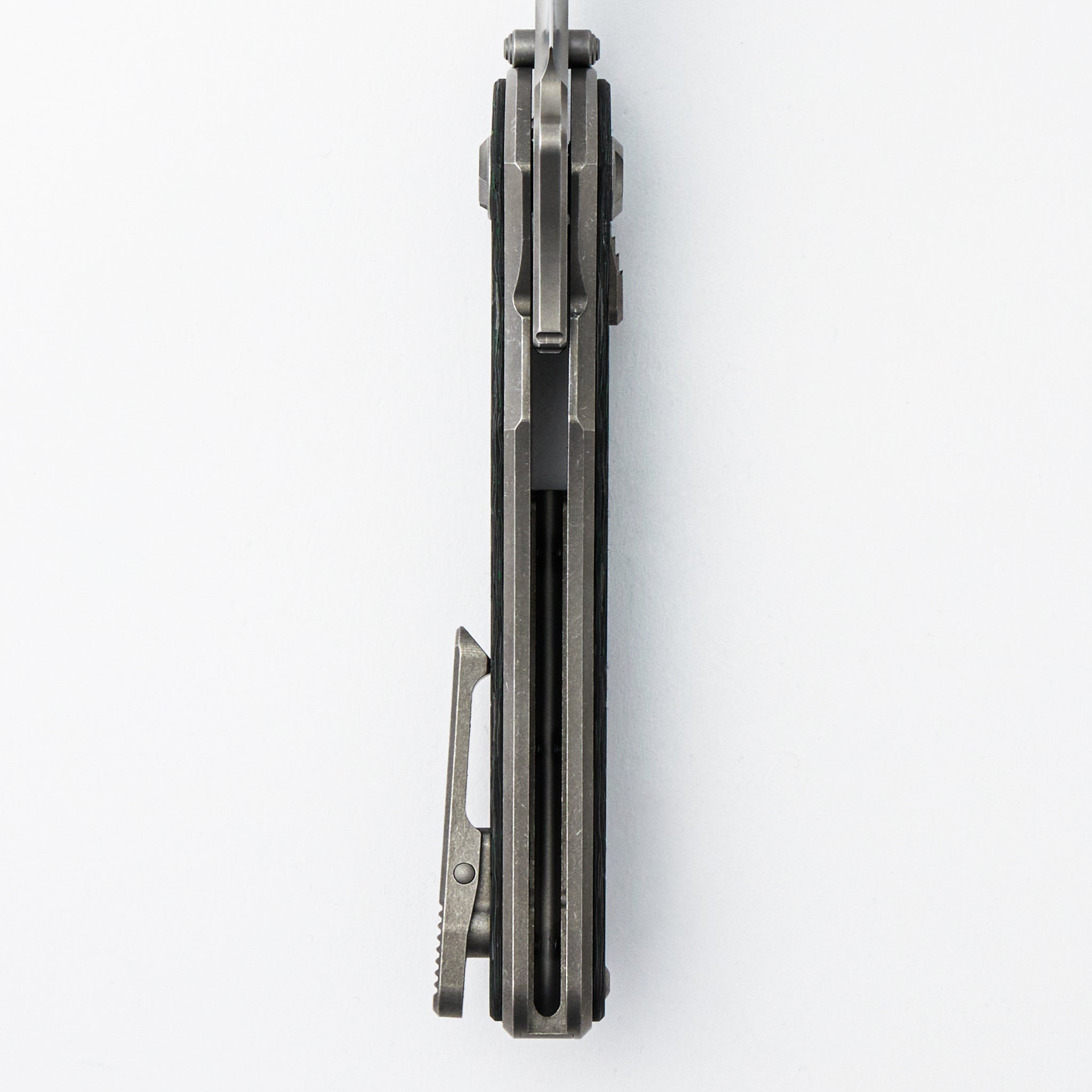 Talon - Brightwashed Titanium/Green TechnoCarbo Handle - M390 Blade