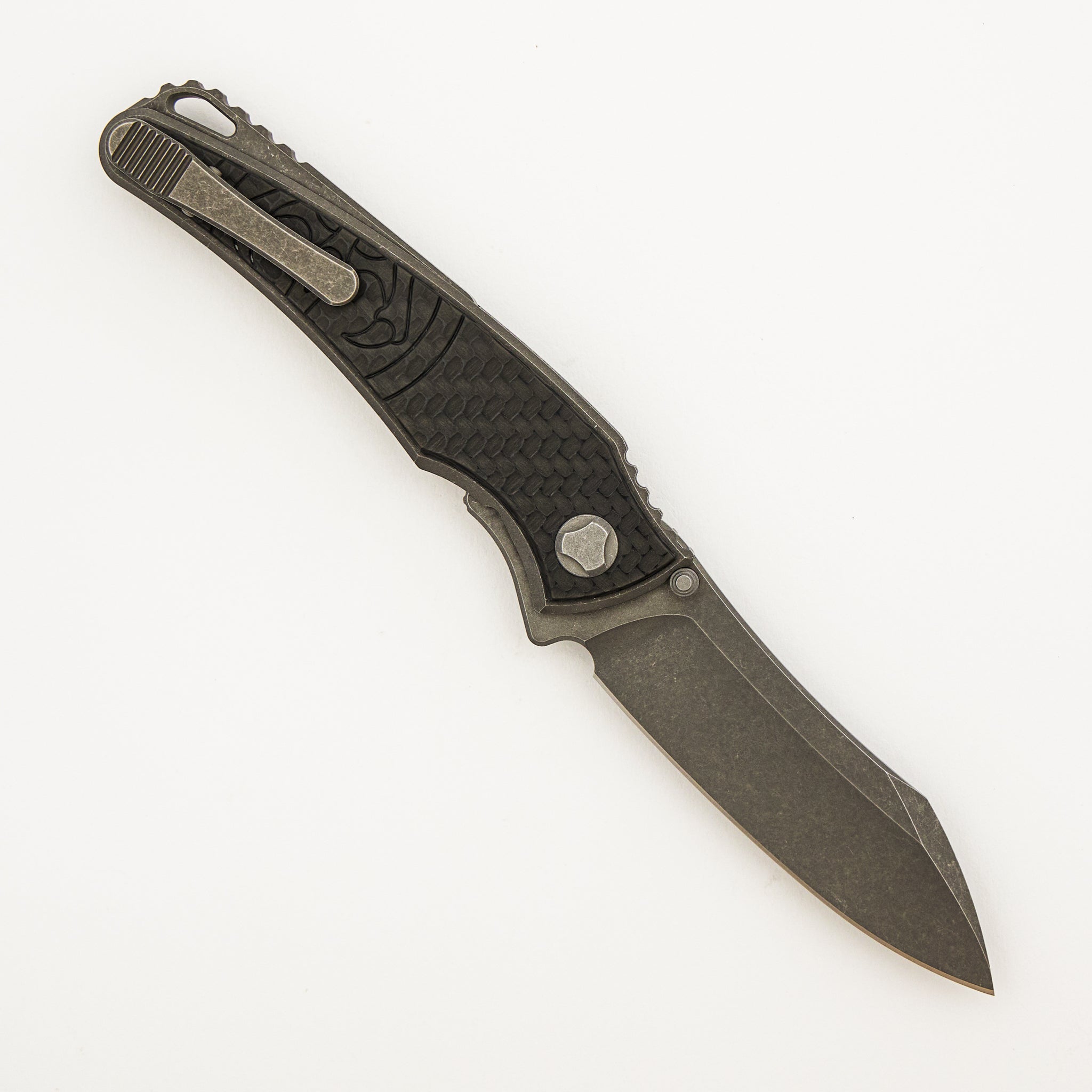 Talon 2025 - Stonewash Titanium/Carbon Fiber Handle - M390 Blade