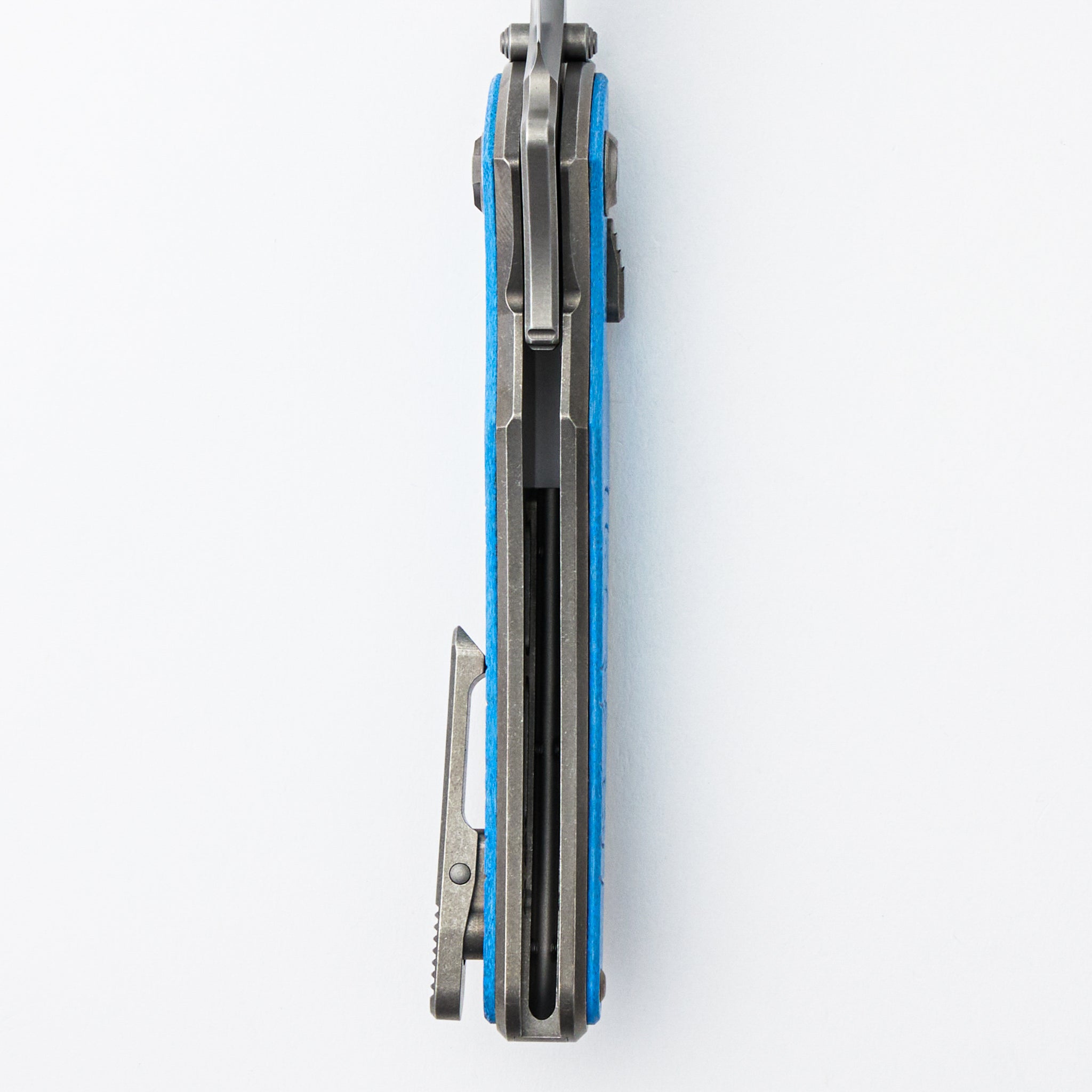 Talon - Brightwashed Titanium/Ocean Blue Glass Handle - M390 Blade