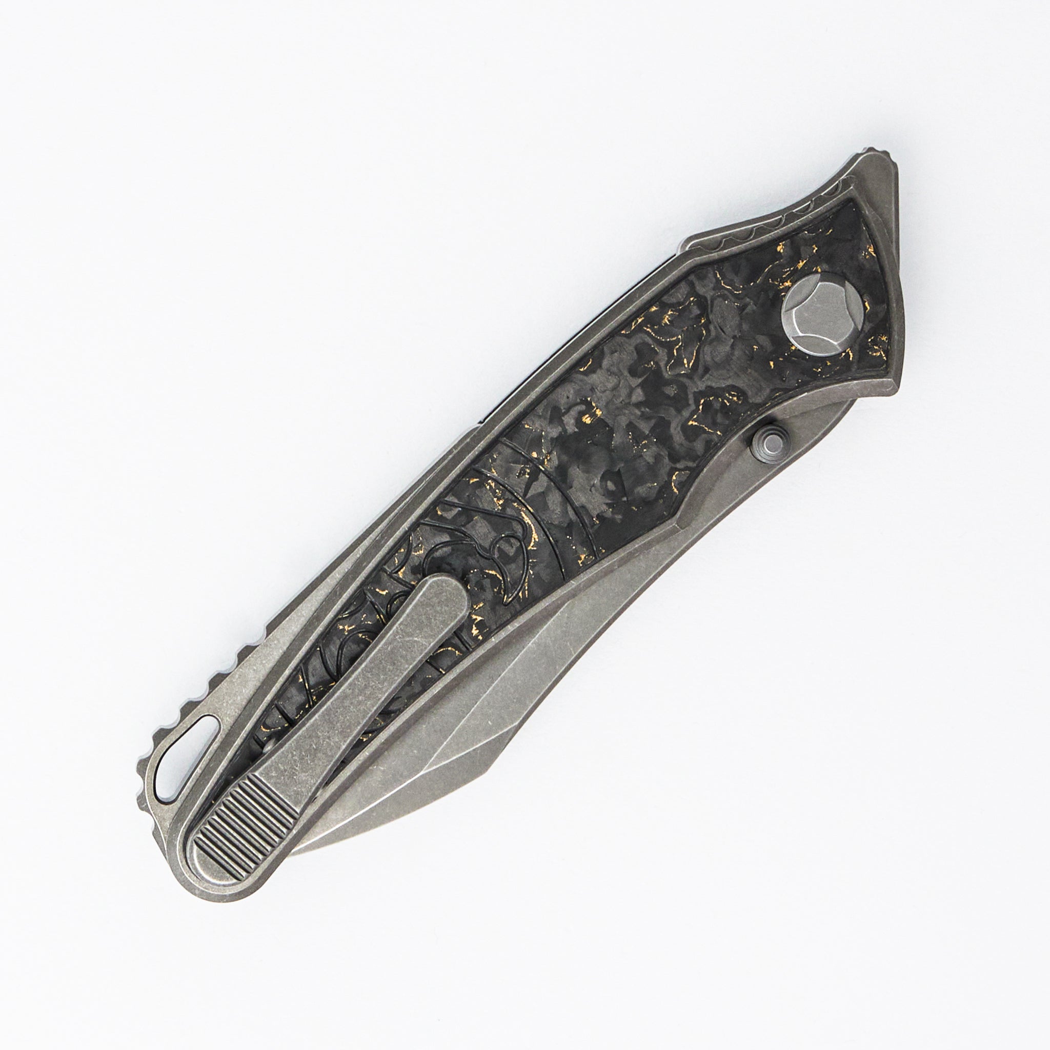 Talon - Brightwashed Titanium/Bronze TechnoCarbo Handle - M390 Blade