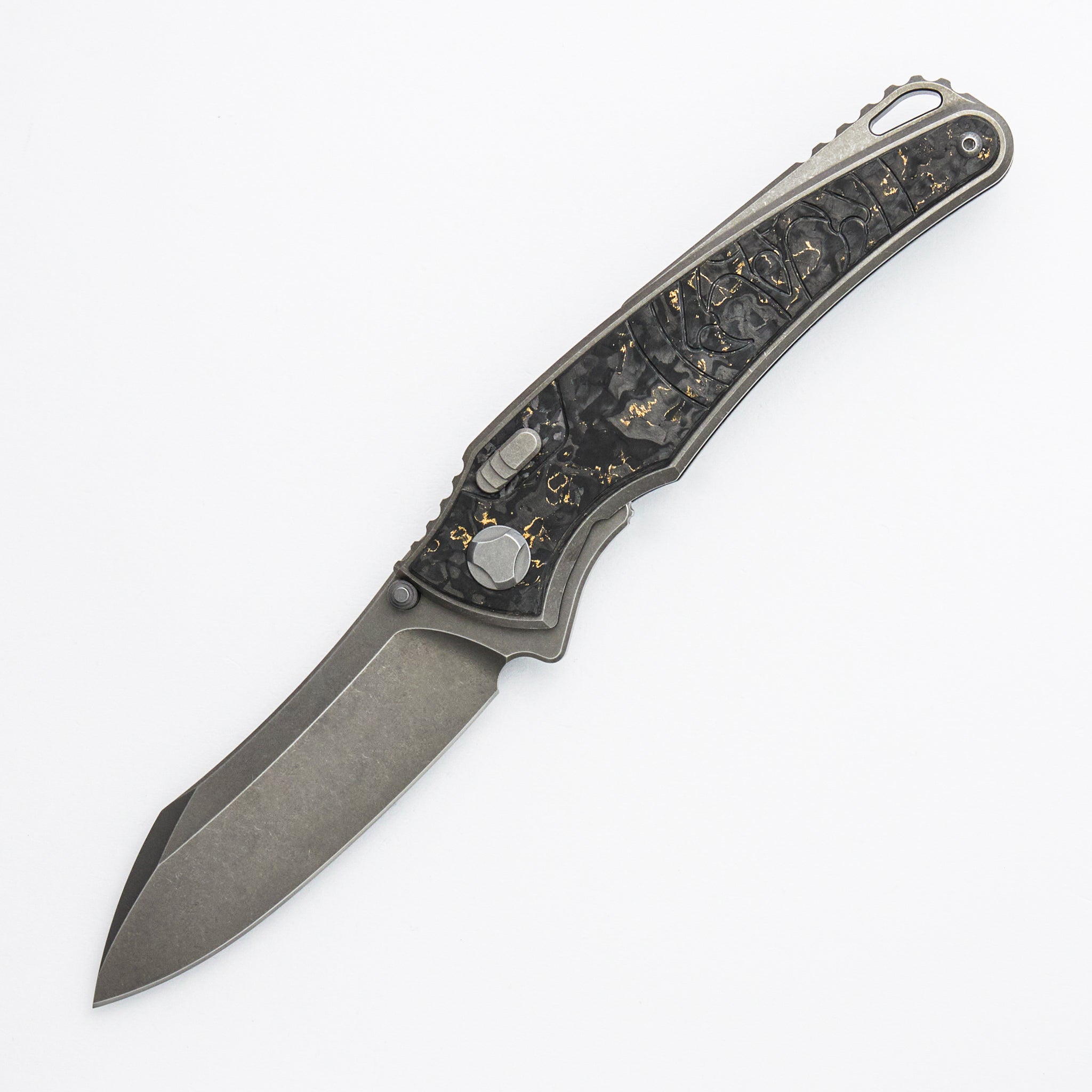 Talon - Brightwashed Titanium/Bronze TechnoCarbo Handle - M390 Blade