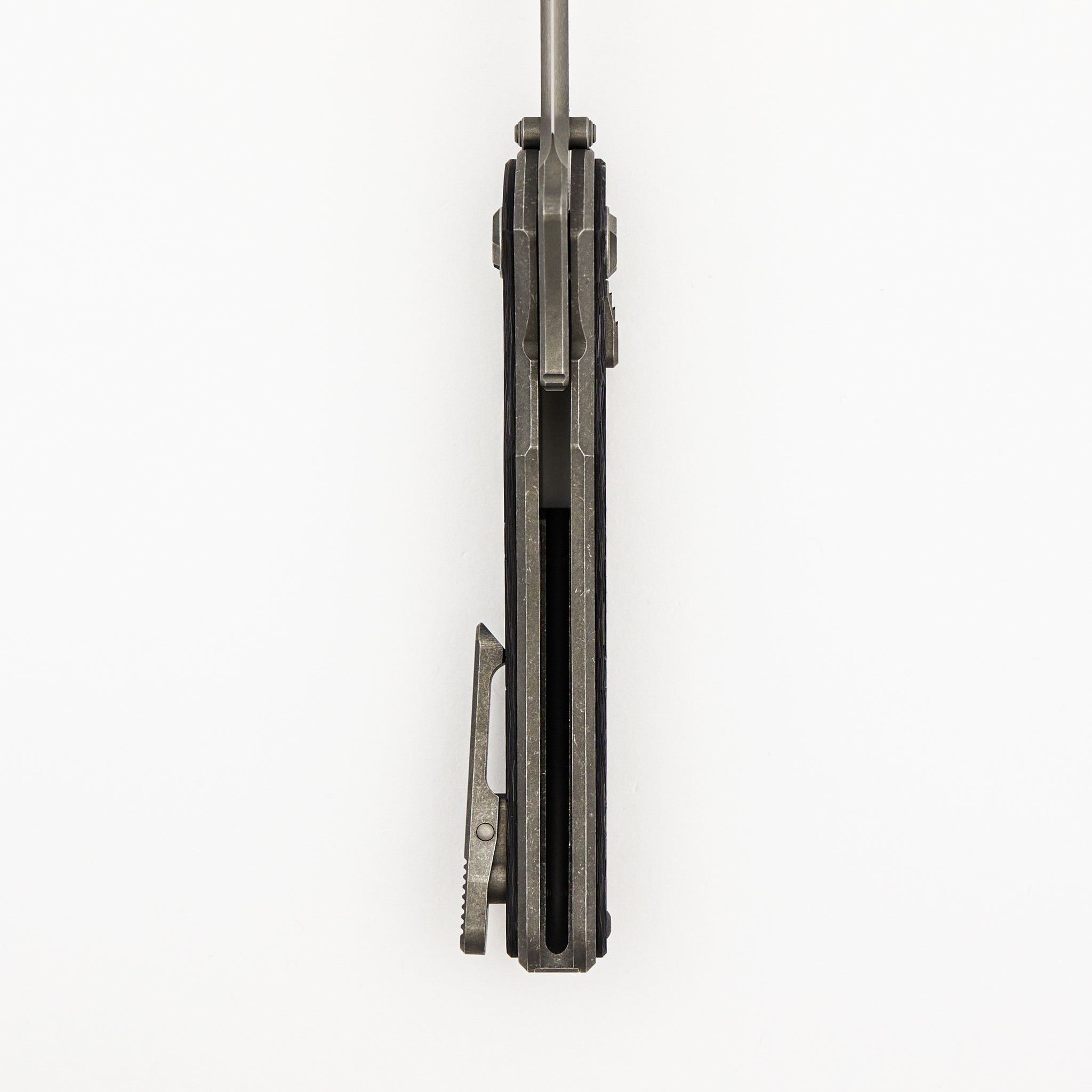 Talon - Tumbled Titanium/Purple TechnoCarbo Handle - M390 Blade