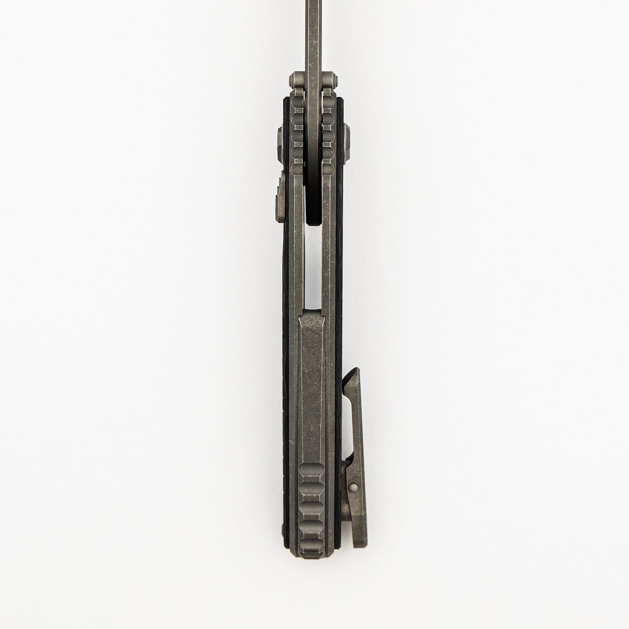 Talon - Tumbled Titanium/Purple TechnoCarbo Handle - M390 Blade