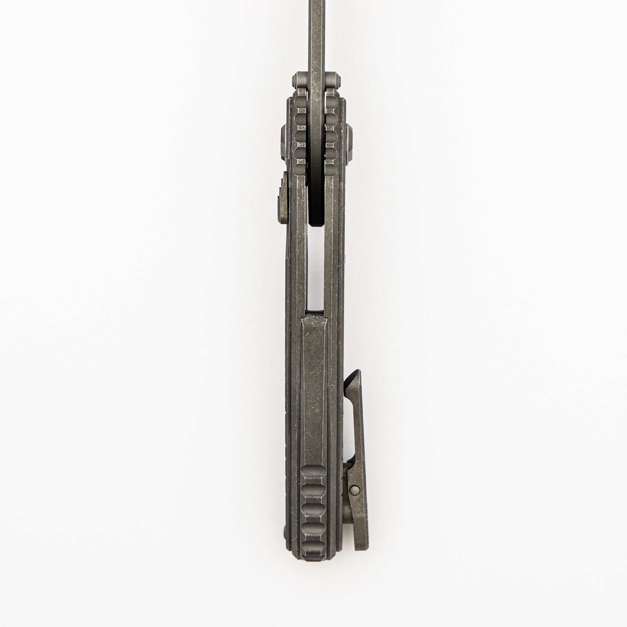 Talon - Tumbled Titanium Handle - M390 Blade