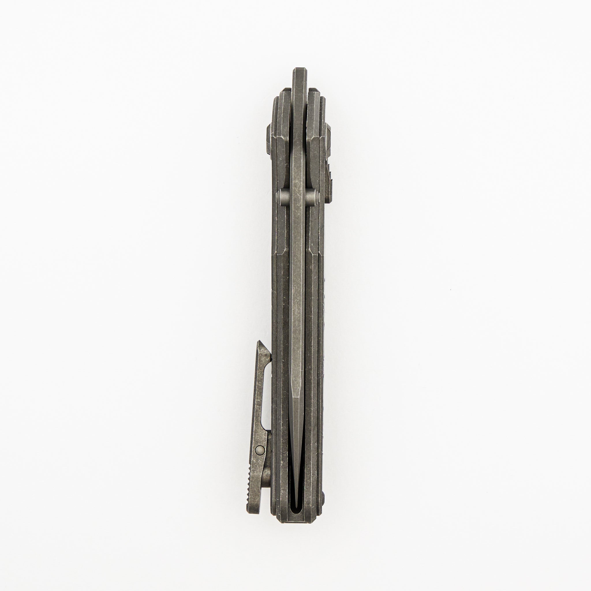 Talon - Tumbled Titanium Handle - M390 Blade