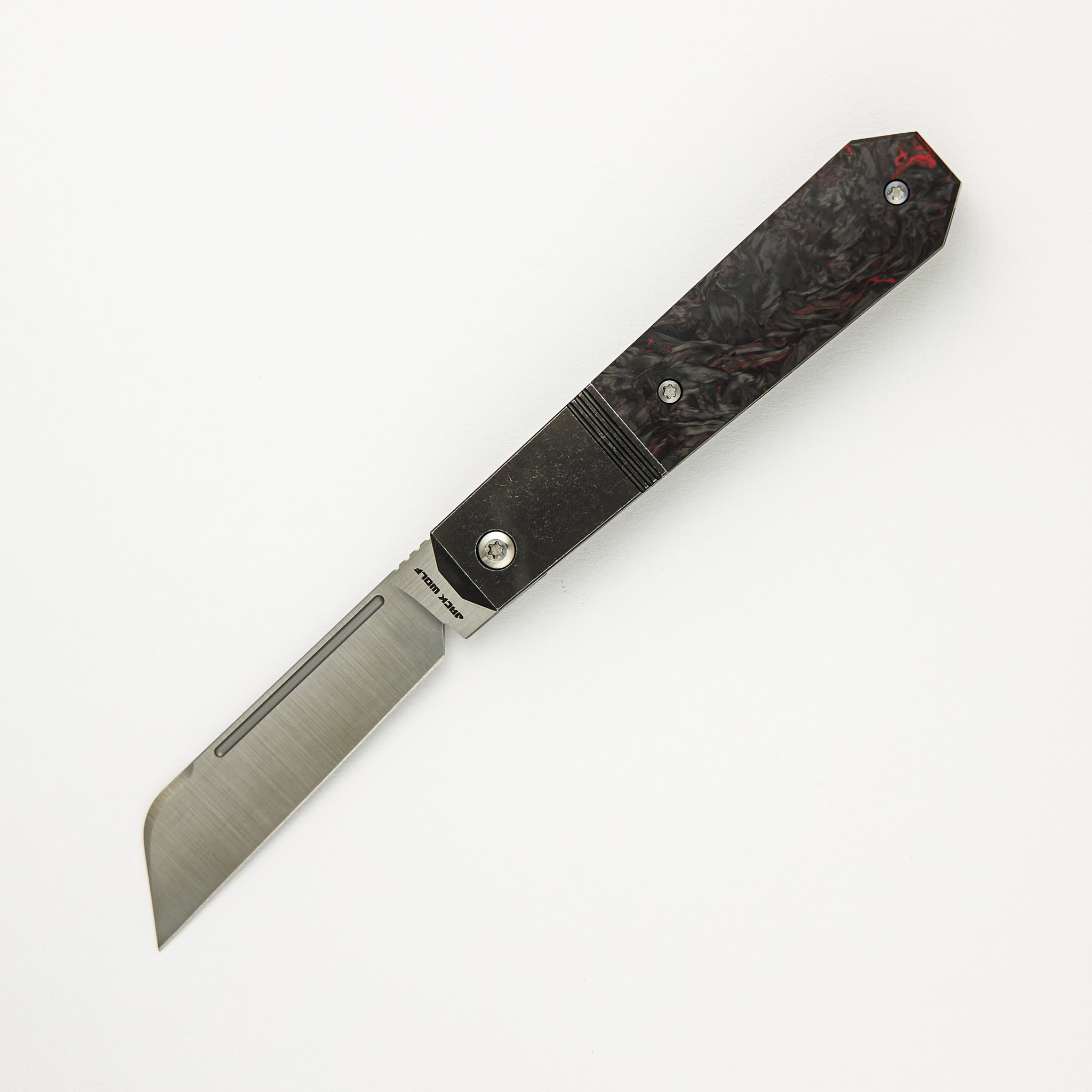 Jack Wolf Knives After Hours Jack - Fat Carbon Dark Matter Red