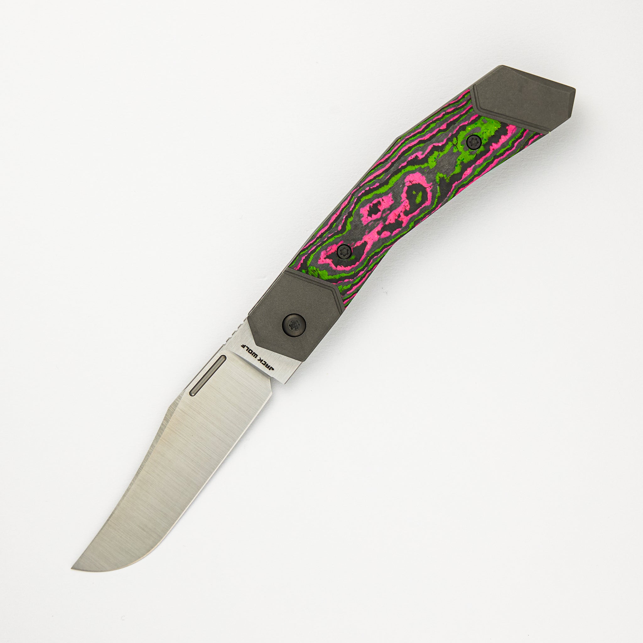 Jack Wolf Knives Bionic Jack - CamoCarbon Watermelon Sugar