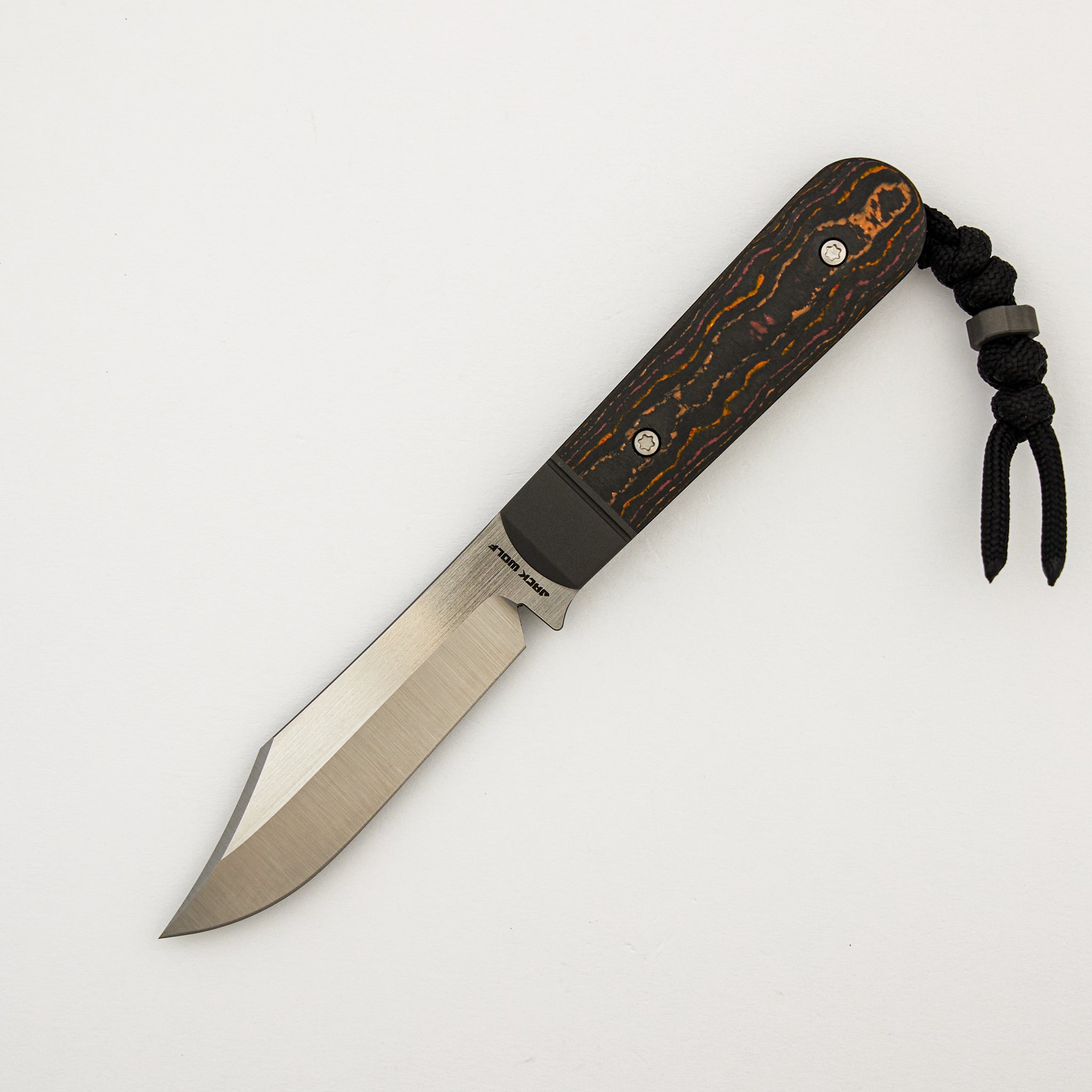 Backwoods FIXedc - CamoCarbon Sunset Orange - Belt Satin S90V Blade