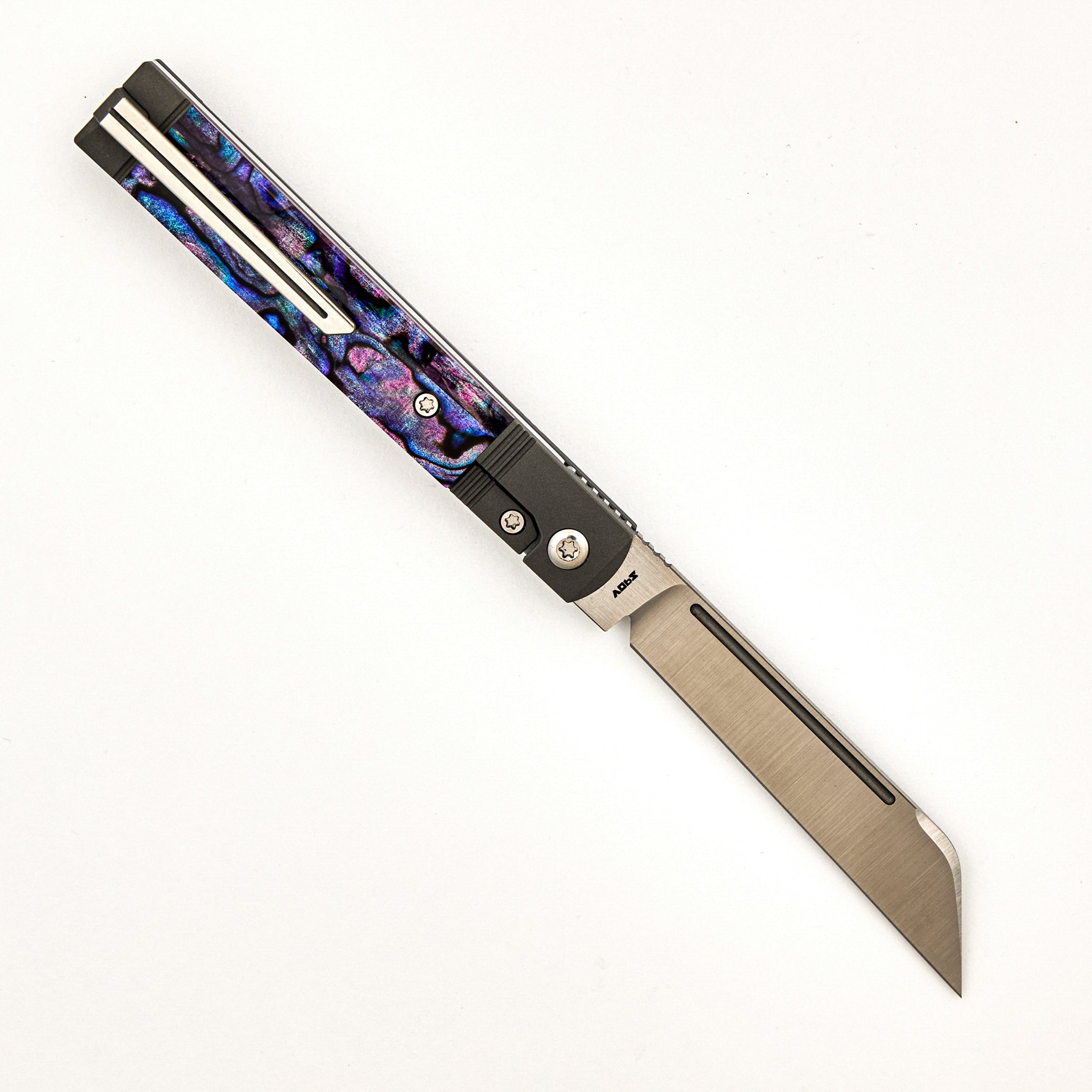 Feelbetter Jack - Purple Abalone - Belt Satin S90V Blade
