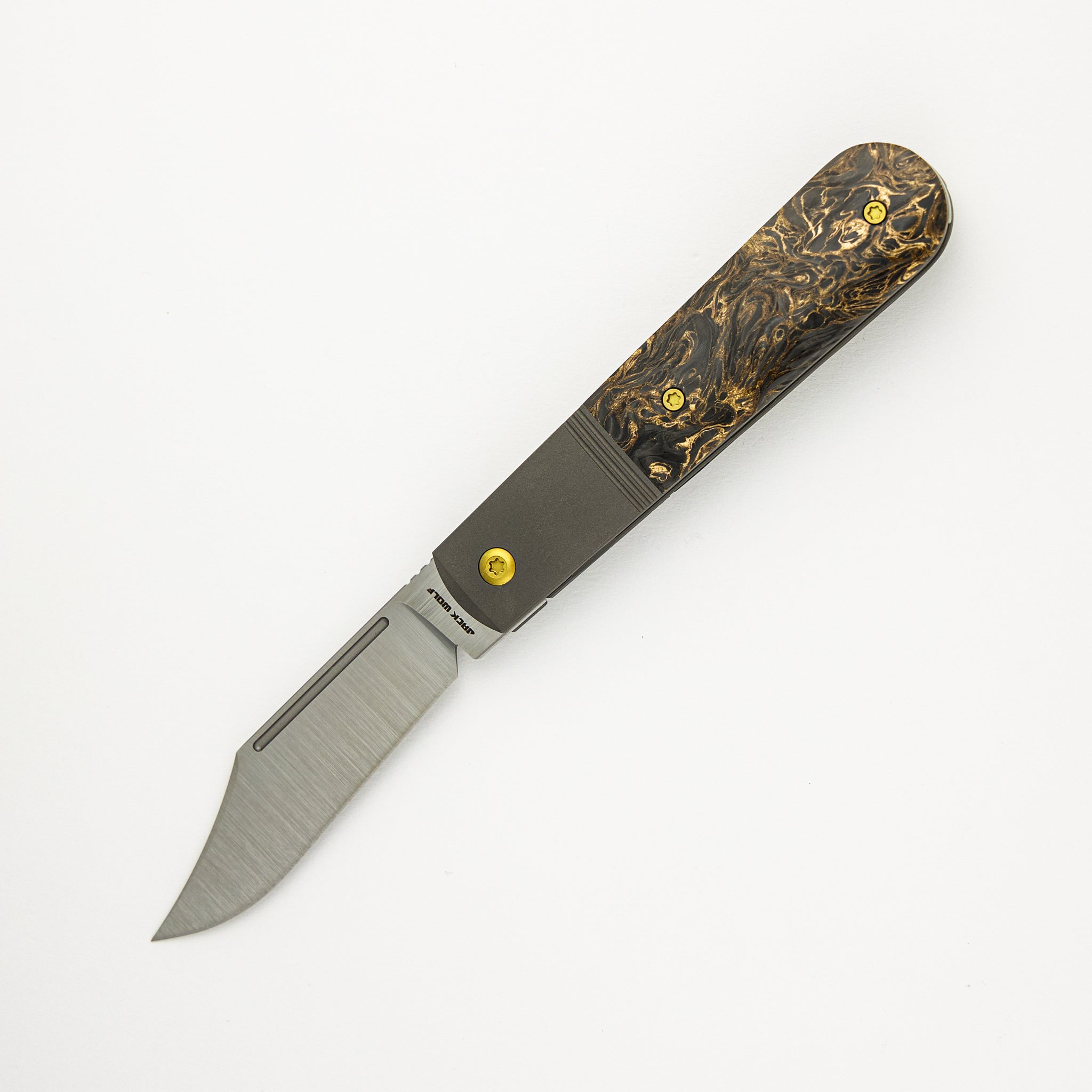 Jack Wolf Knives Primo Jack - Fat Carbon Dark Matter Gold