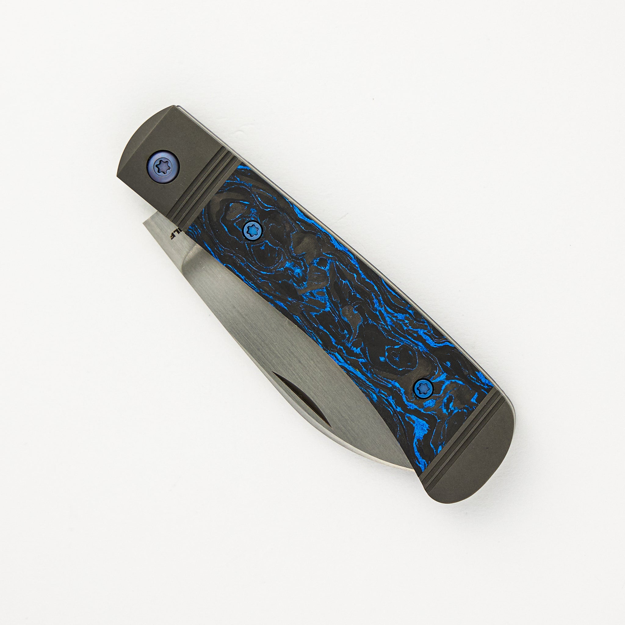 Jack Wolf Knives Venom Jack - Blue Marble Carbon Fiber Handle - S90V Blade