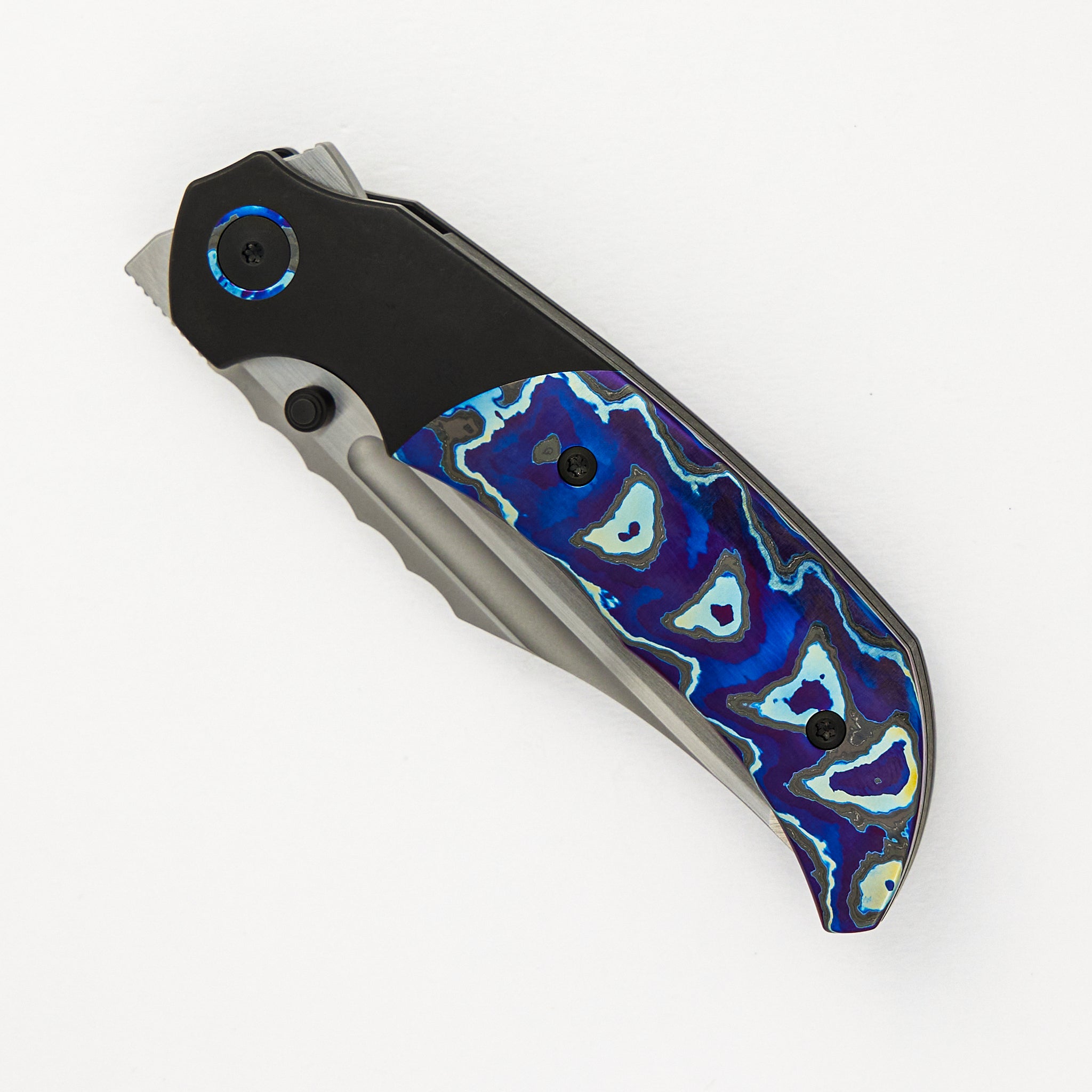 Merriken Knives Mini Ultimatum - Hand Rub MagnaCut Blade Grind No. 1 - ZircuTi/Black PVD Titanium