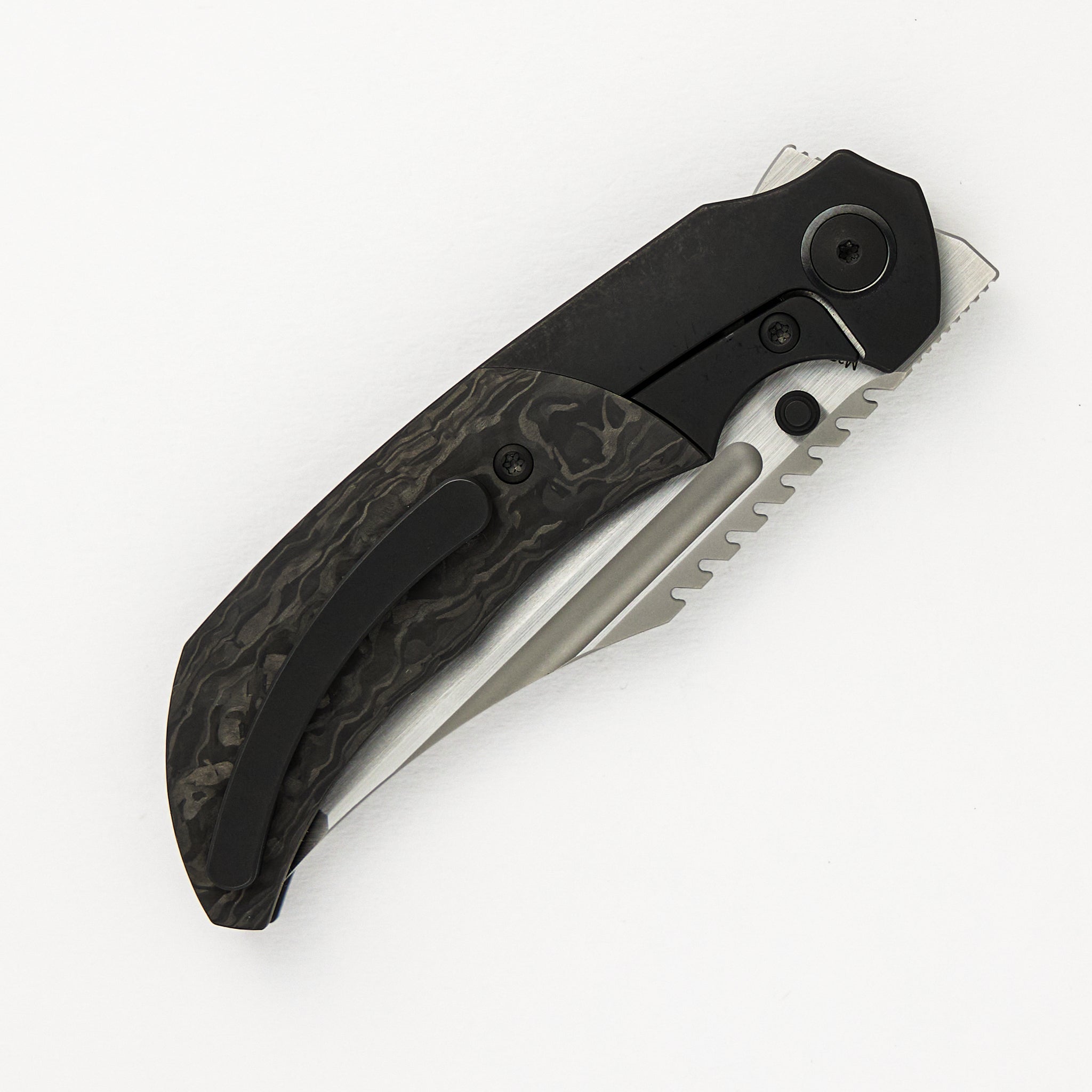 Mini Ultimatum - Hand Rub MagnaCut Blade Grind No. 2 - Black TechnoCarbo/Black PVD Titanium