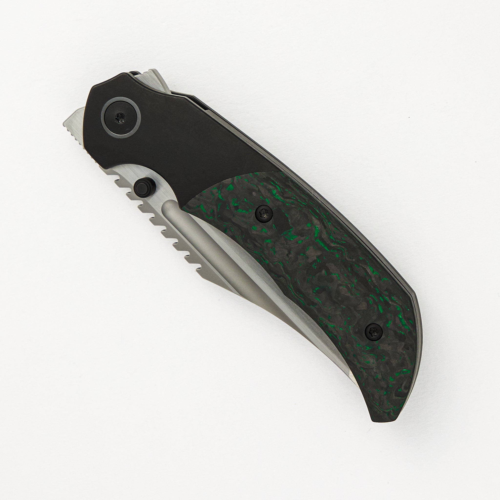 Mini Ultimatum - Hand Rub MagnaCut Blade Grind No. 2 - Green TechnoCarbo/Black PVD Titanium