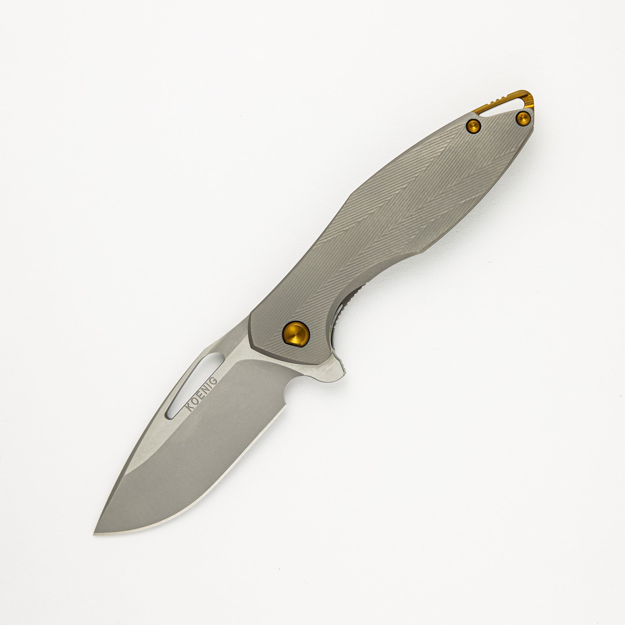 Mini Arius - Patterned - Titanium Handle - M390 Blade