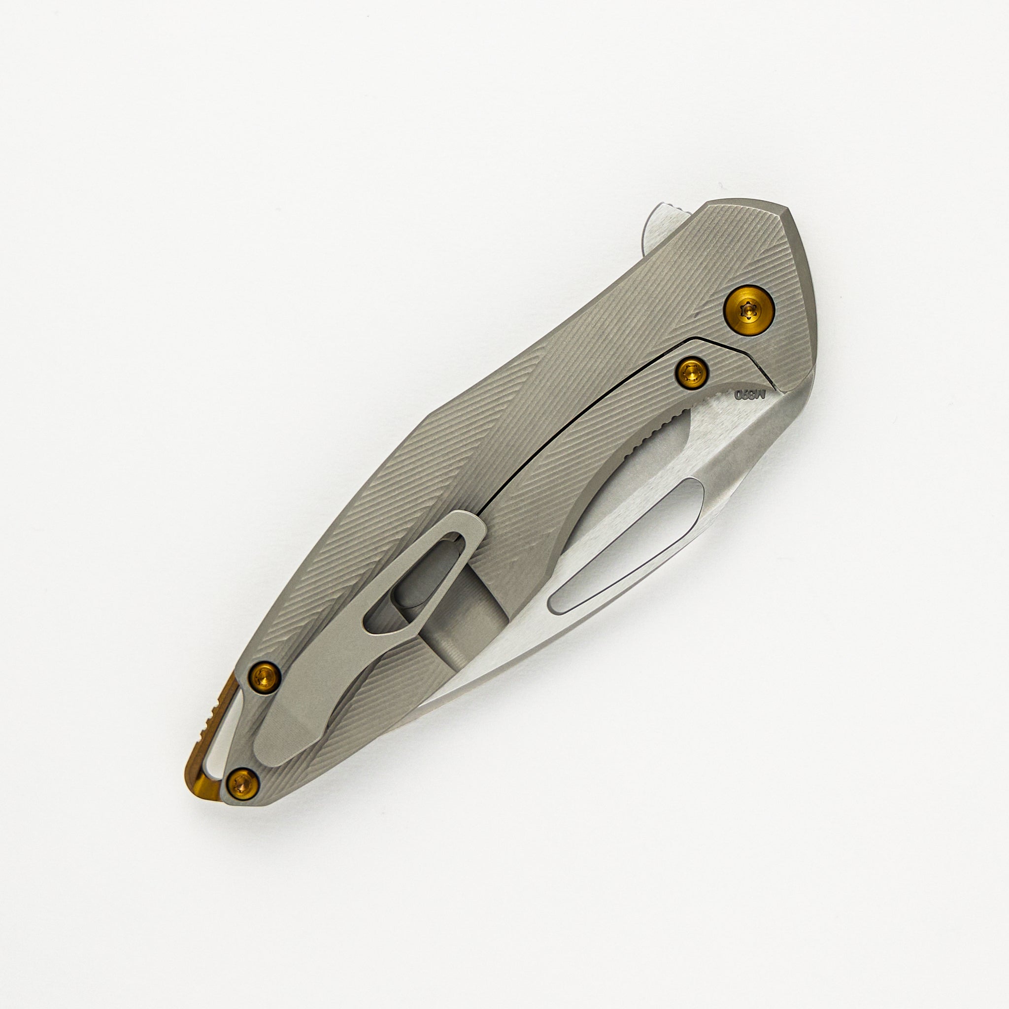 Mini Arius - Patterned - Titanium Handle - M390 Blade