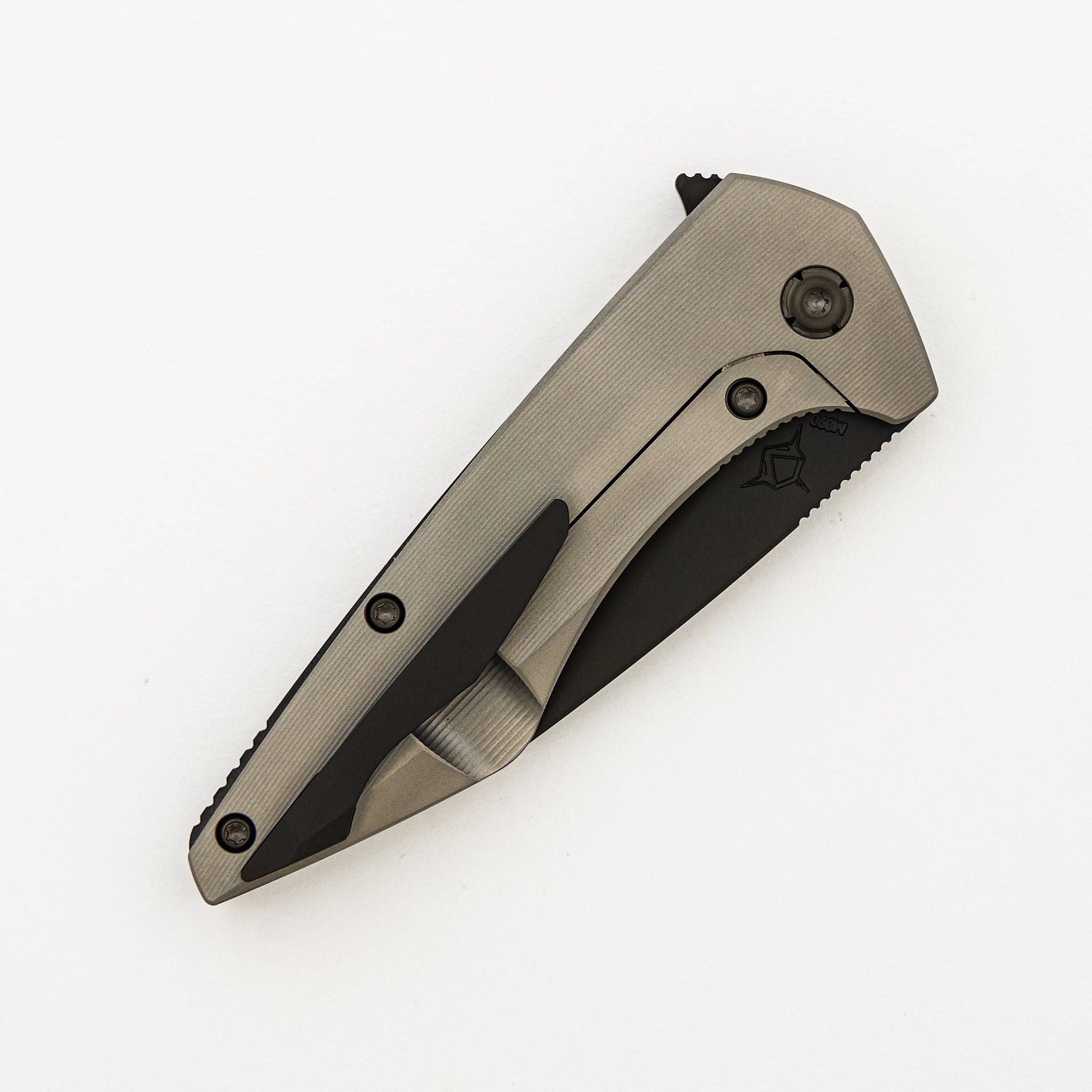 Mini Goblin - Smooth Titanium Handle - DLC Hardware - Matte DLC M390 Blade