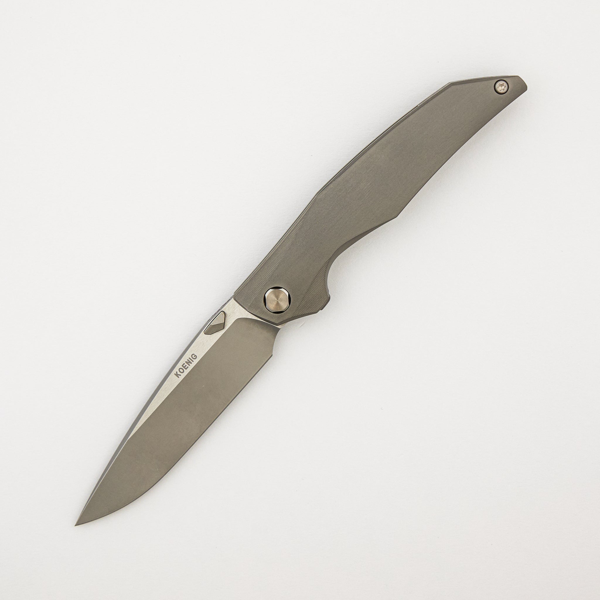 Xenon - Smooth Titanium Handle - Silver Hardware - Burnished W/ Polish Xenon - Smooth Titanium Handle - Silver Hardware - Burnished W/ Polish