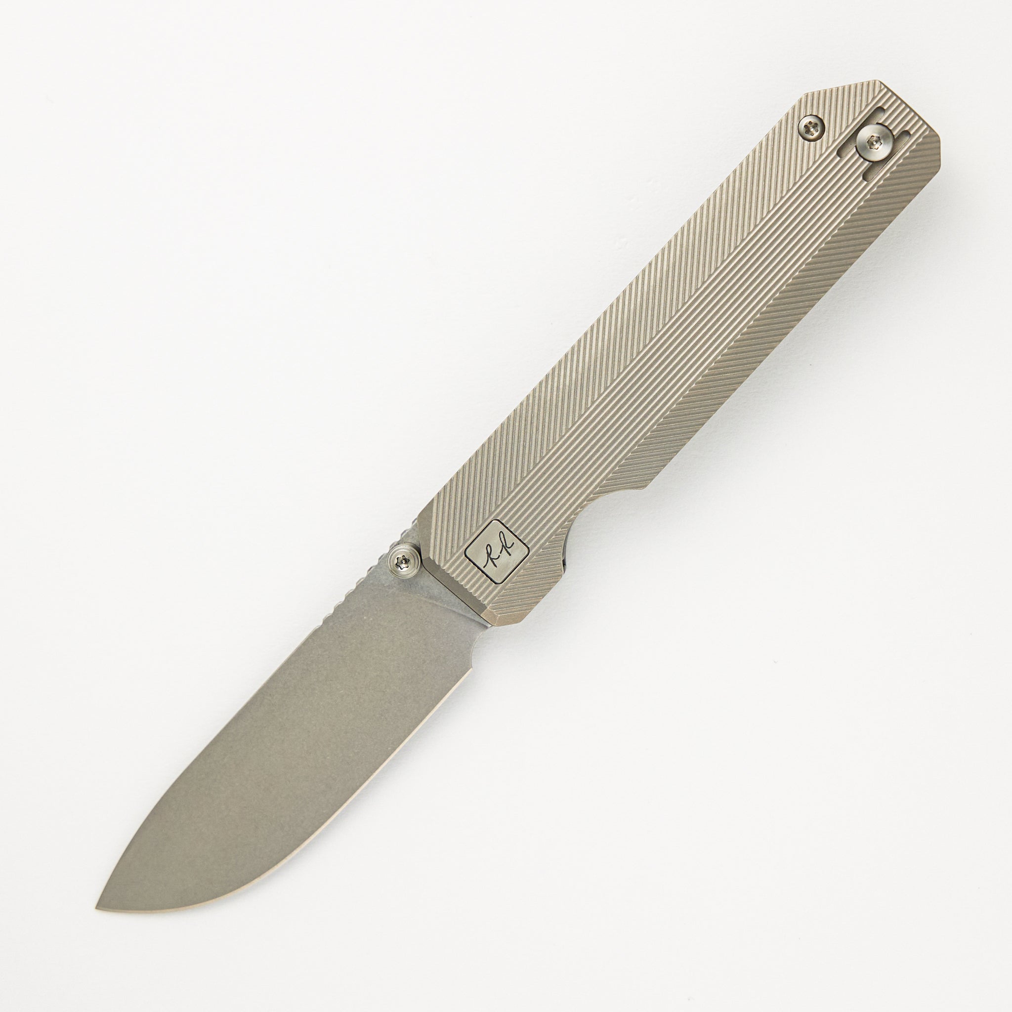 Knife Standards RR3 - Stonemilled - Stonewashed Vanax SuperClean Blade - Zirconium Clip