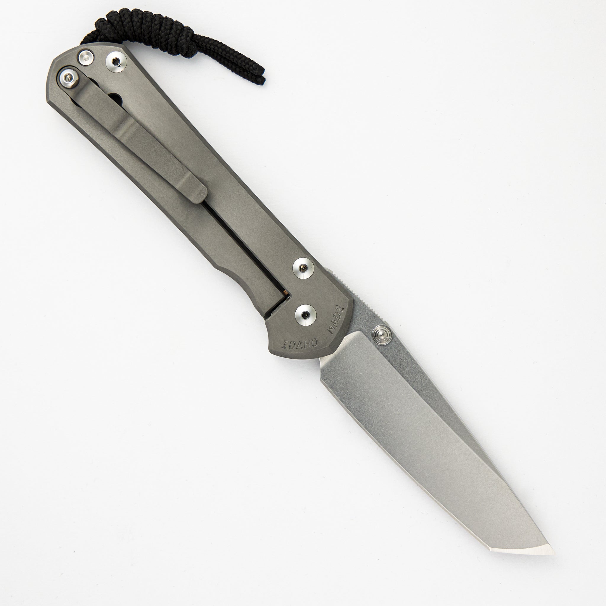 Chris Reeve Large Sebenza 31 - Tanto CPM MagnaCut Blade - Glass Blasted - Silver Double Lugs