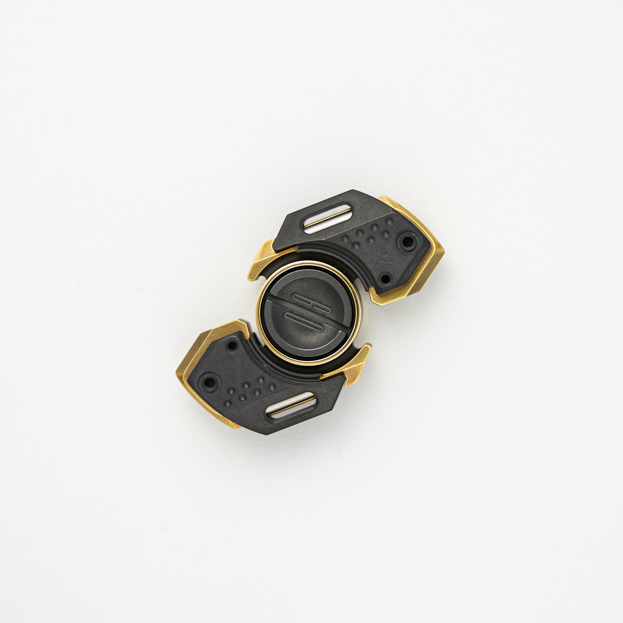 LautieEDC Bit 09 Fidget Spinner - 2 Fin - Brass/Zirconium