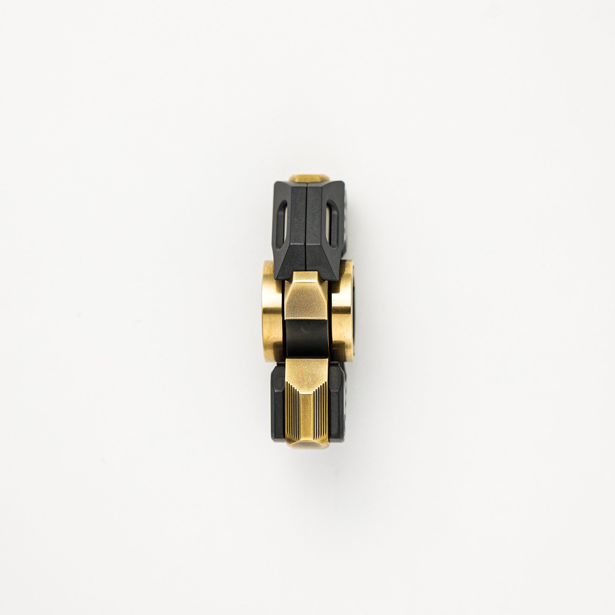 LautieEDC Bit 09 Fidget Spinner - 2 Fin - Brass/Zirconium