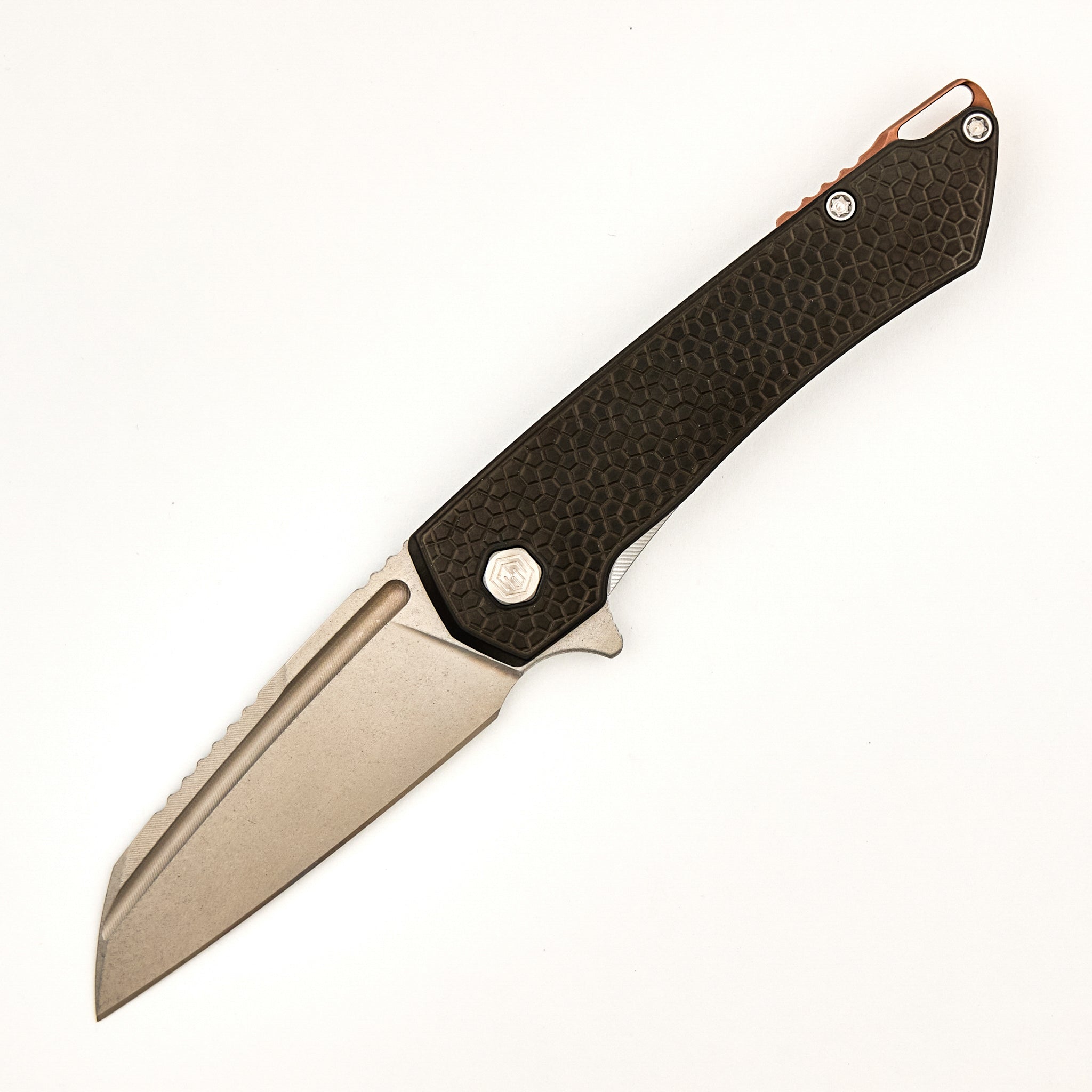 Voodoo - Black PVD/Light Stonewash Ti/Purple Haze Carbon FIber Handle