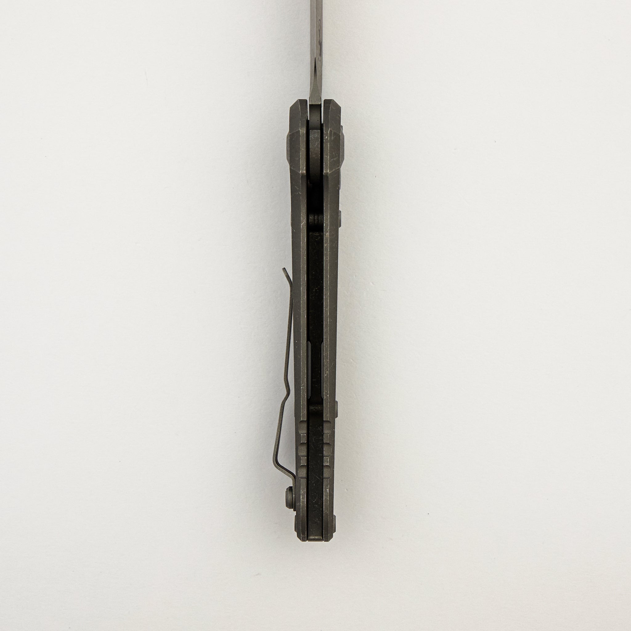 "Marfione Select" L.U.D.T. Clip Point Apocalyptic Finish Slab Side Titanium 1135-10APMS1